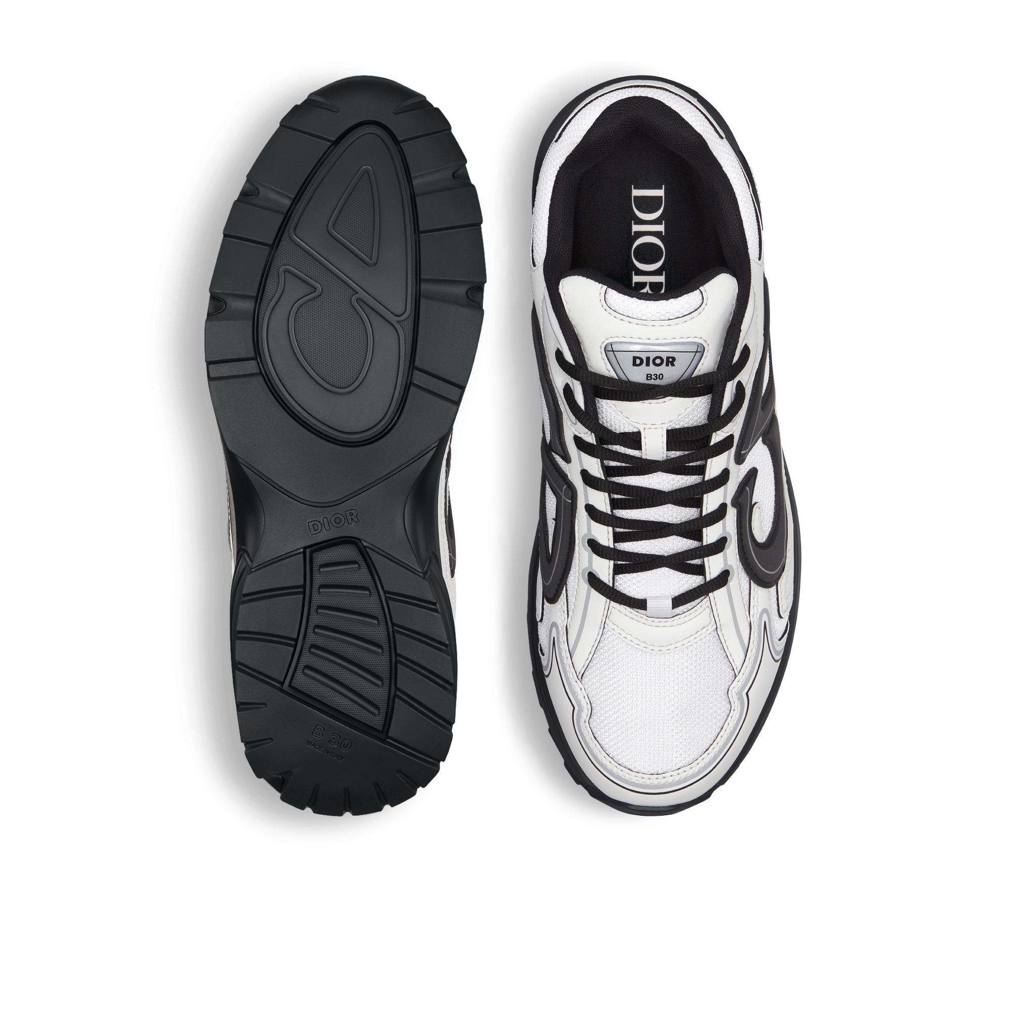 B30 Countdown Sneaker White Technical Mesh and White Technical Fabric E07