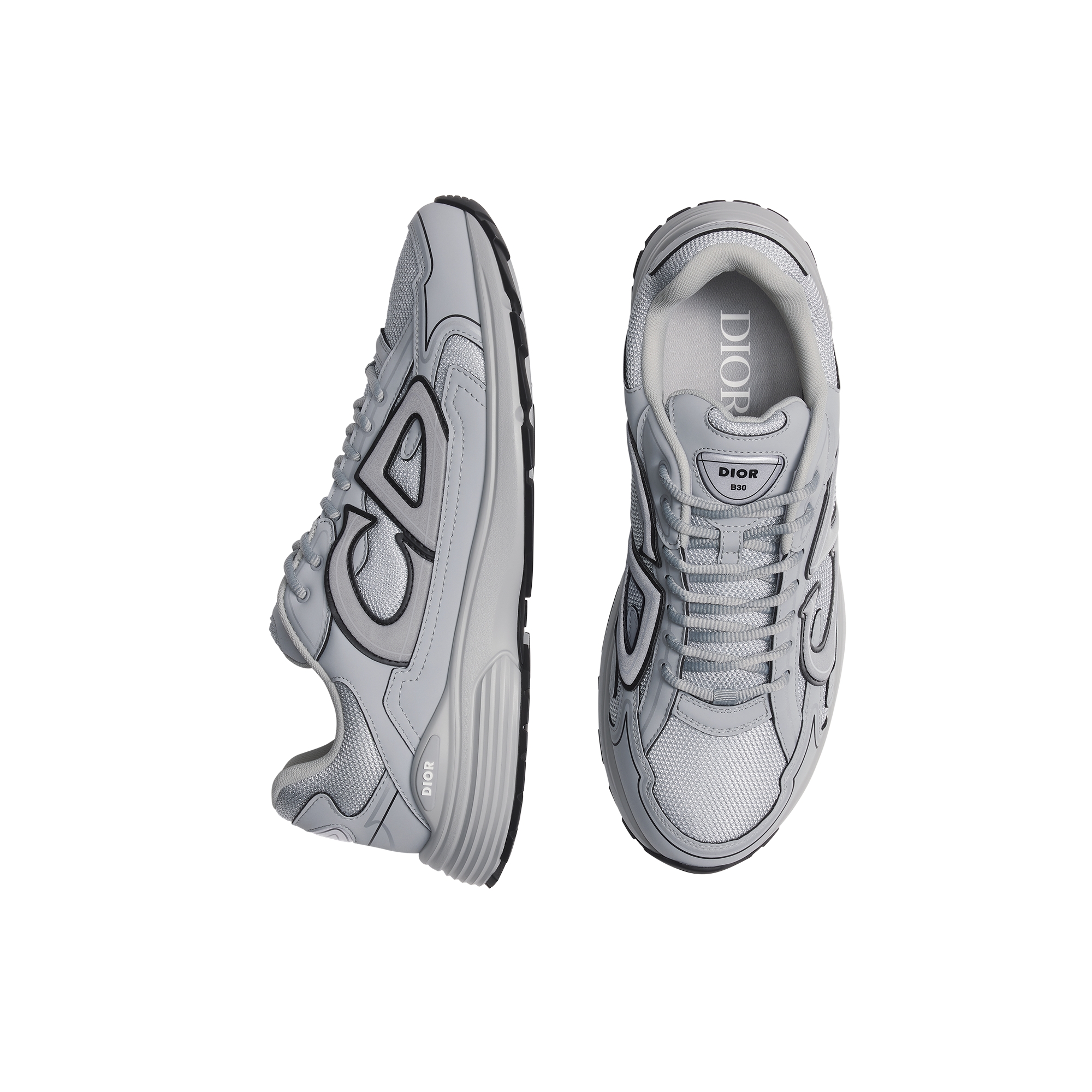 B30 Countdown Sneaker Dior Gray Technical Mesh and Dior Gray Technical Fabric E06