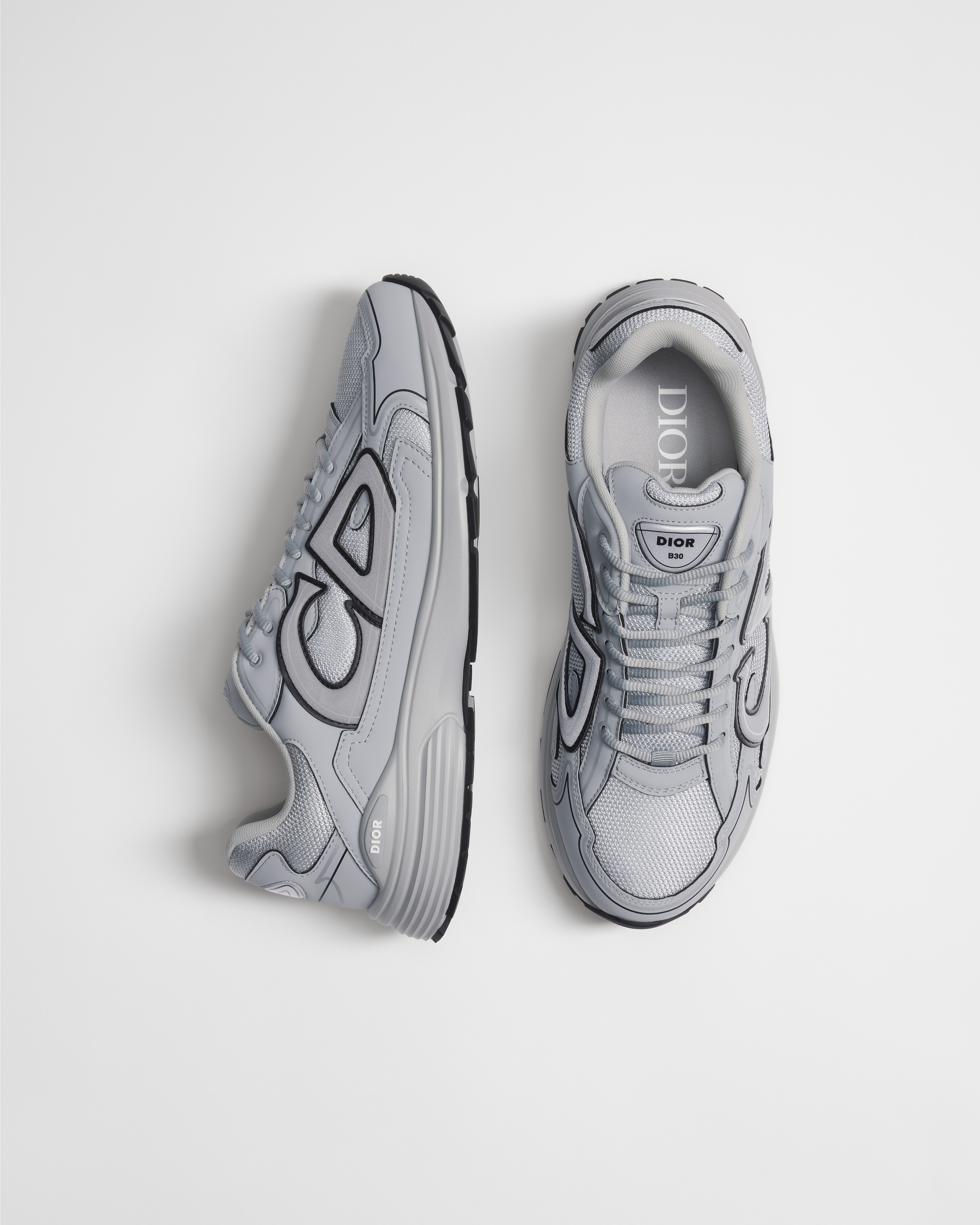 B30 Countdown Sneaker Dior Gray Technical Mesh and Dior Gray Technical Fabric E06