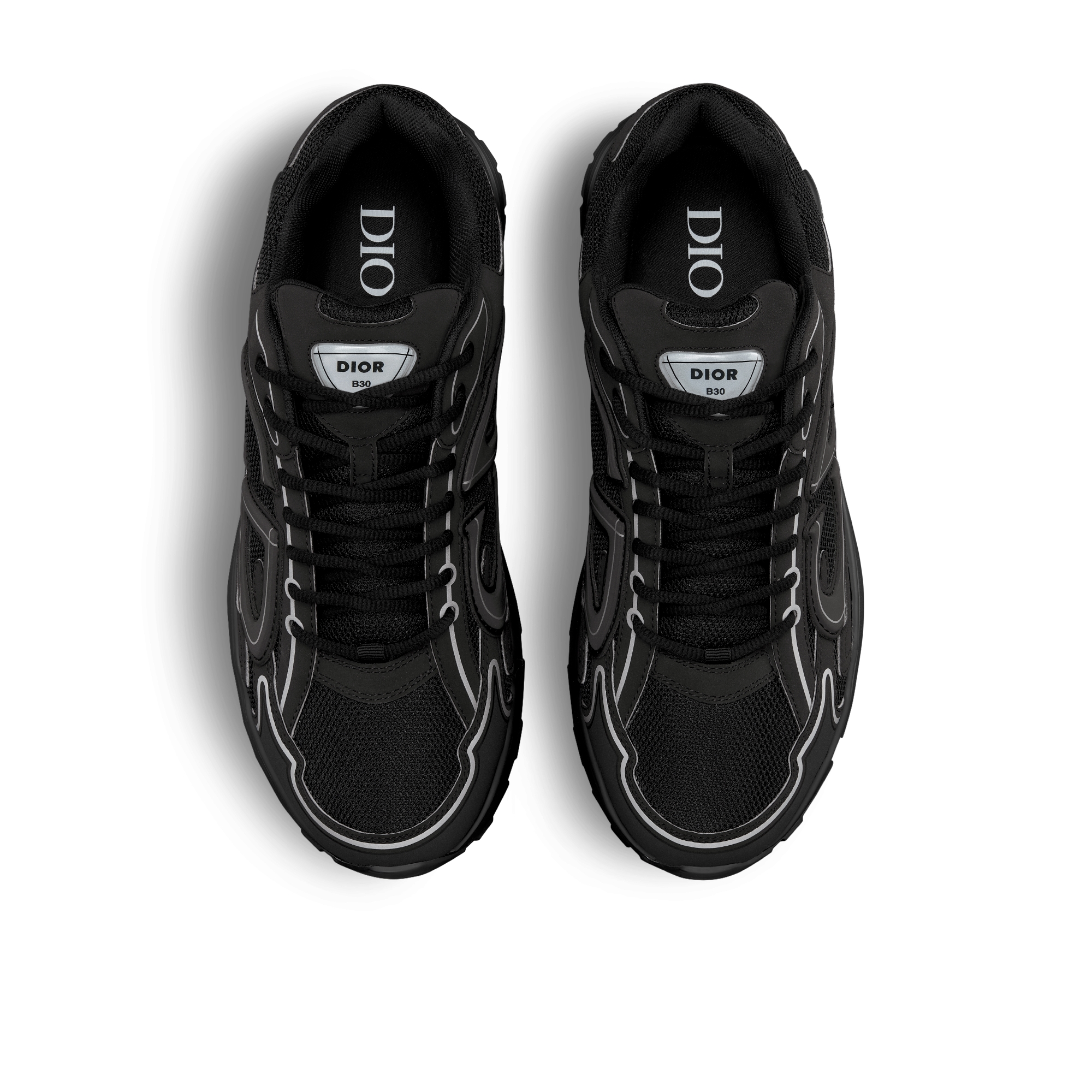 B30 Countdown Sneaker Black Technical Mesh and Black Technical Fabric E06