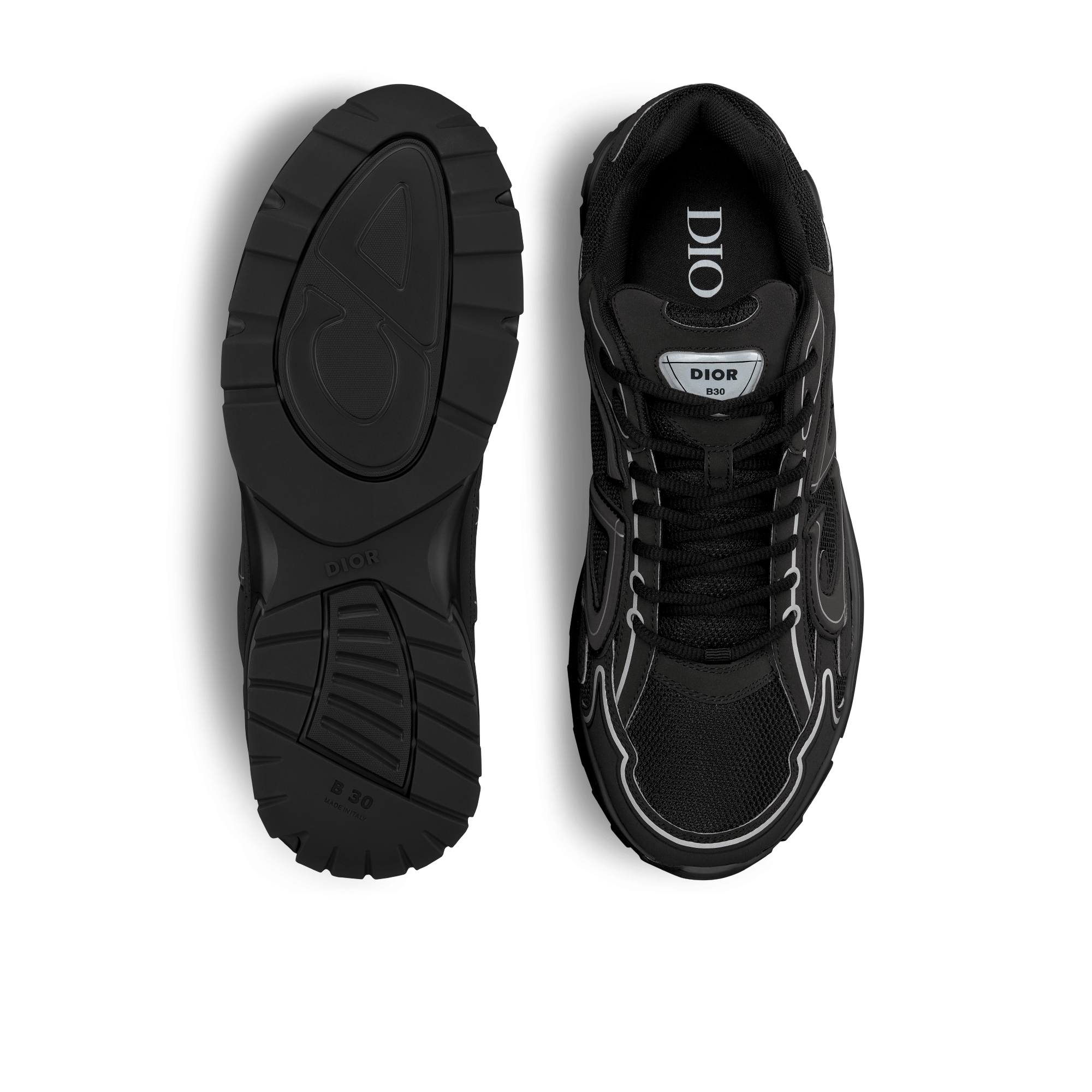 B30 Countdown Sneaker Black Technical Mesh and Black Technical Fabric E07