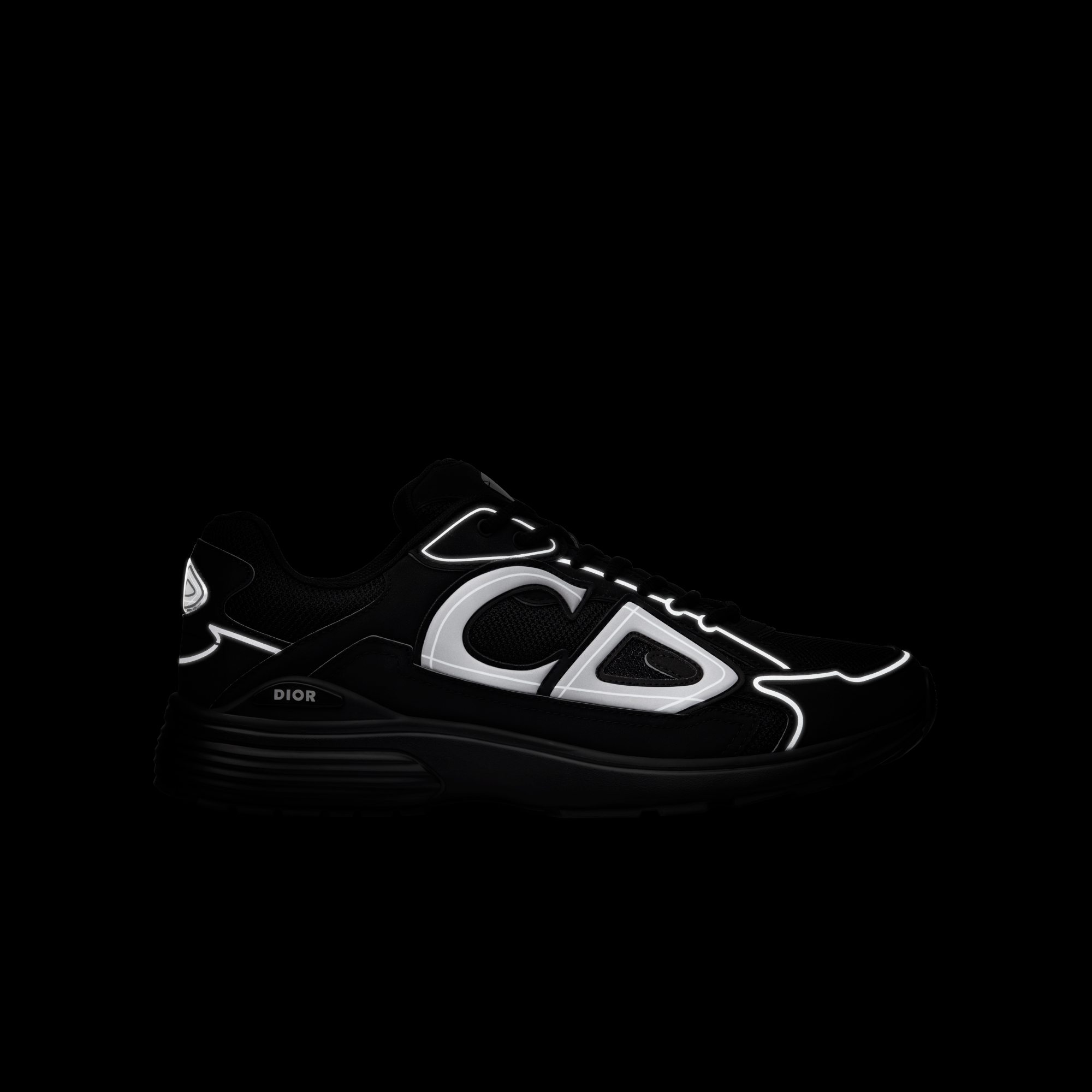 B30 Countdown Sneaker Black Technical Mesh and Black Technical Fabric E11