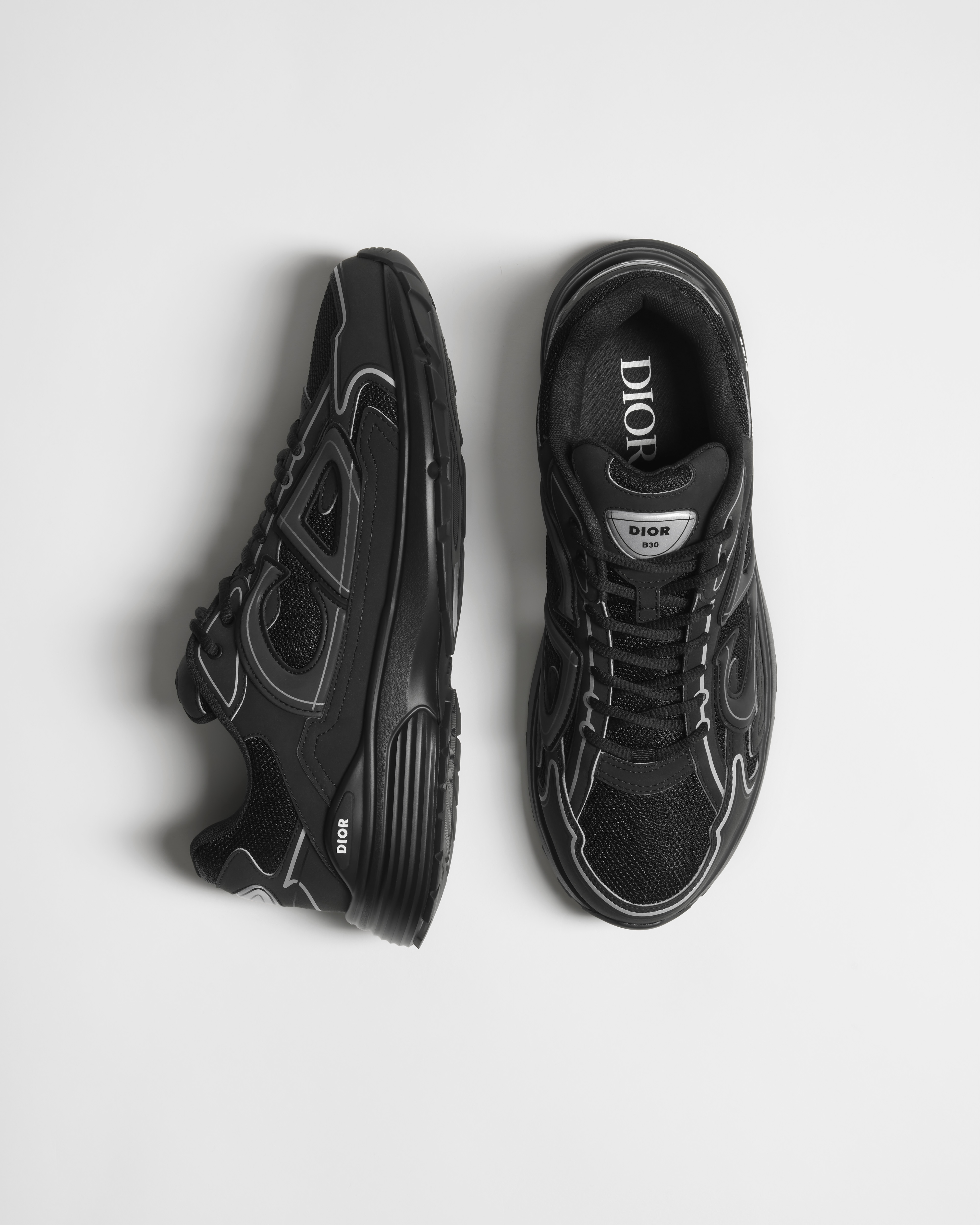 B30 Countdown Sneaker Black Technical Mesh and Black Technical Fabric E06