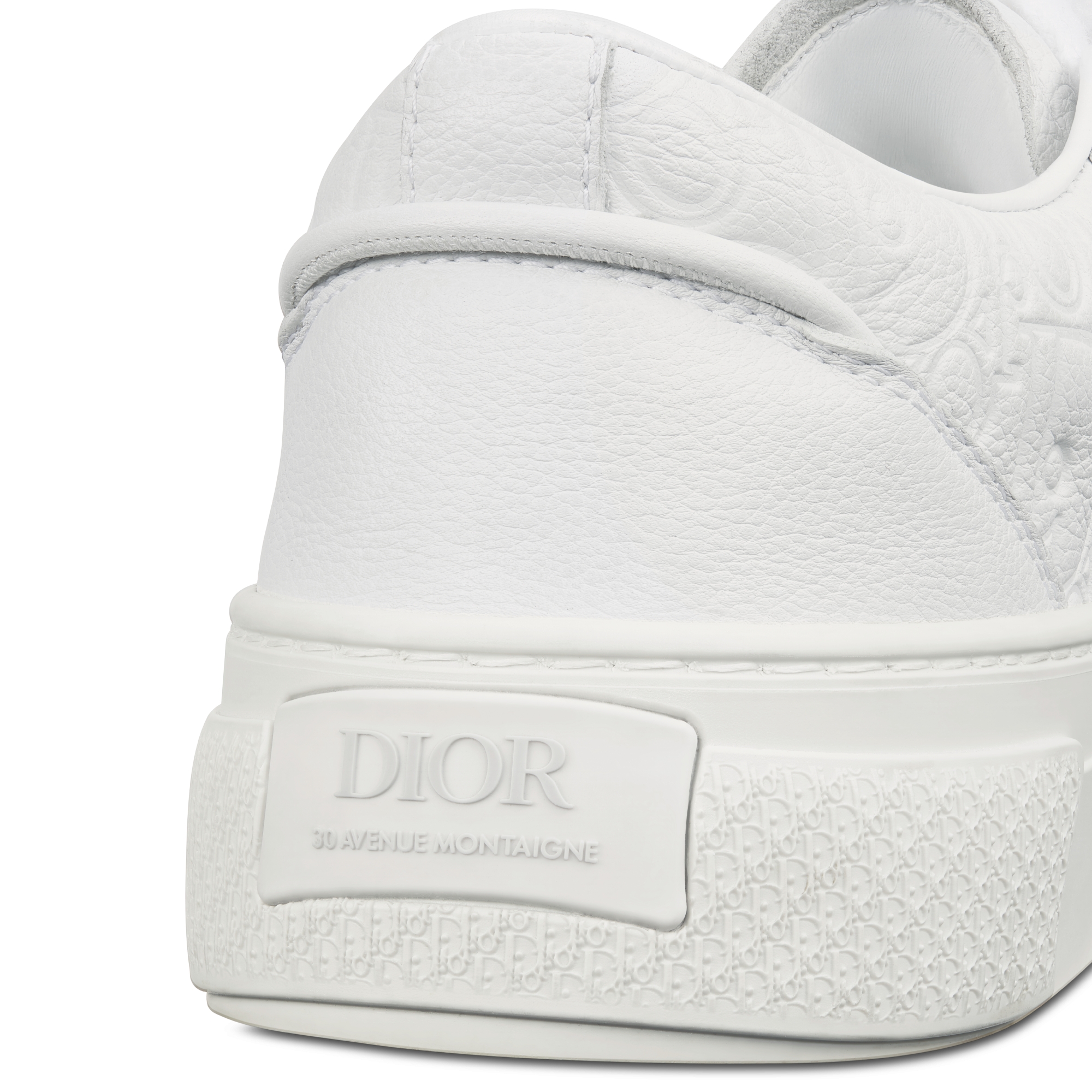 B33 Spin Sneaker White Grained Calfskin and White Dior Gravity Leather E09