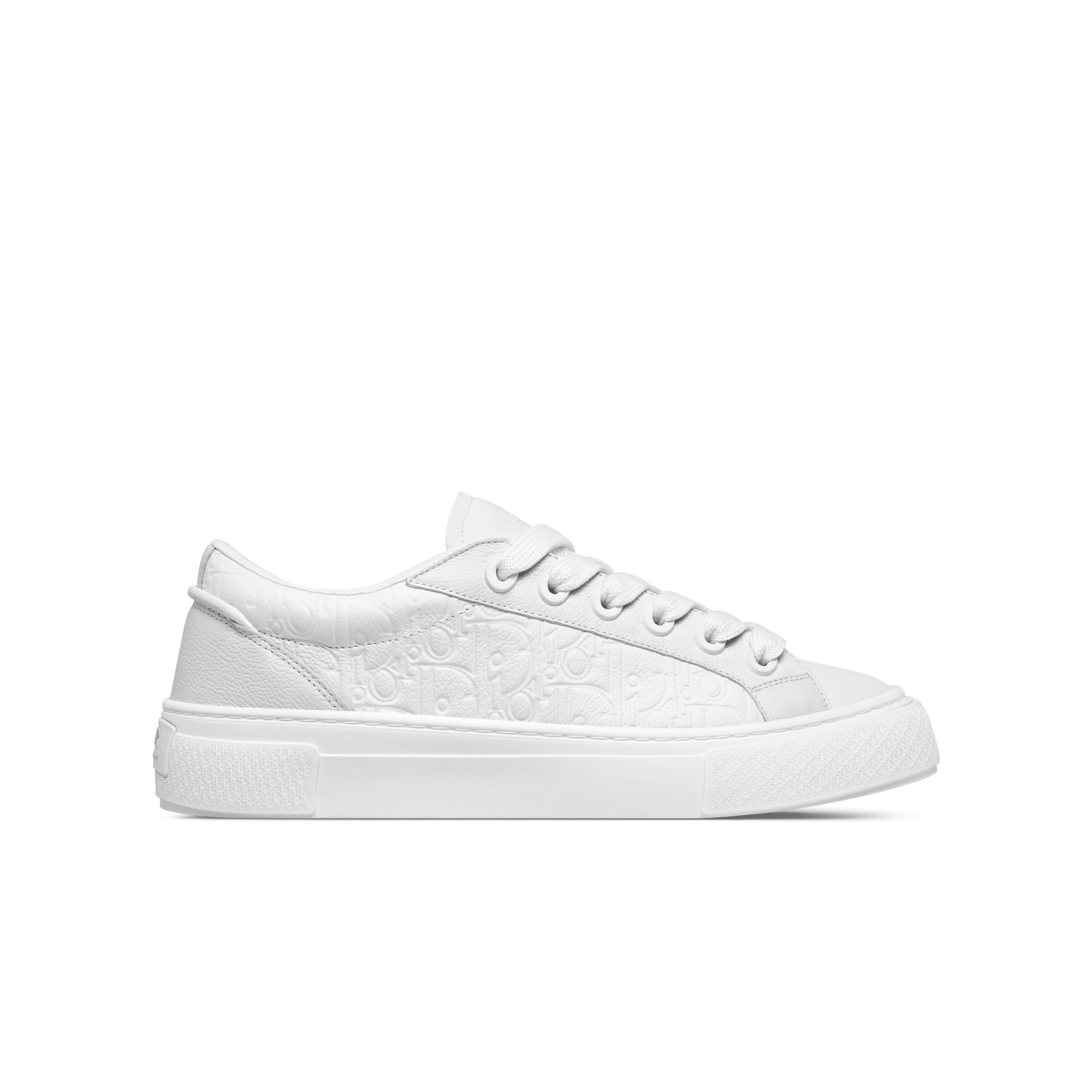 B33 Spin Sneaker White Grained Calfskin and White Dior Gravity Leather E10