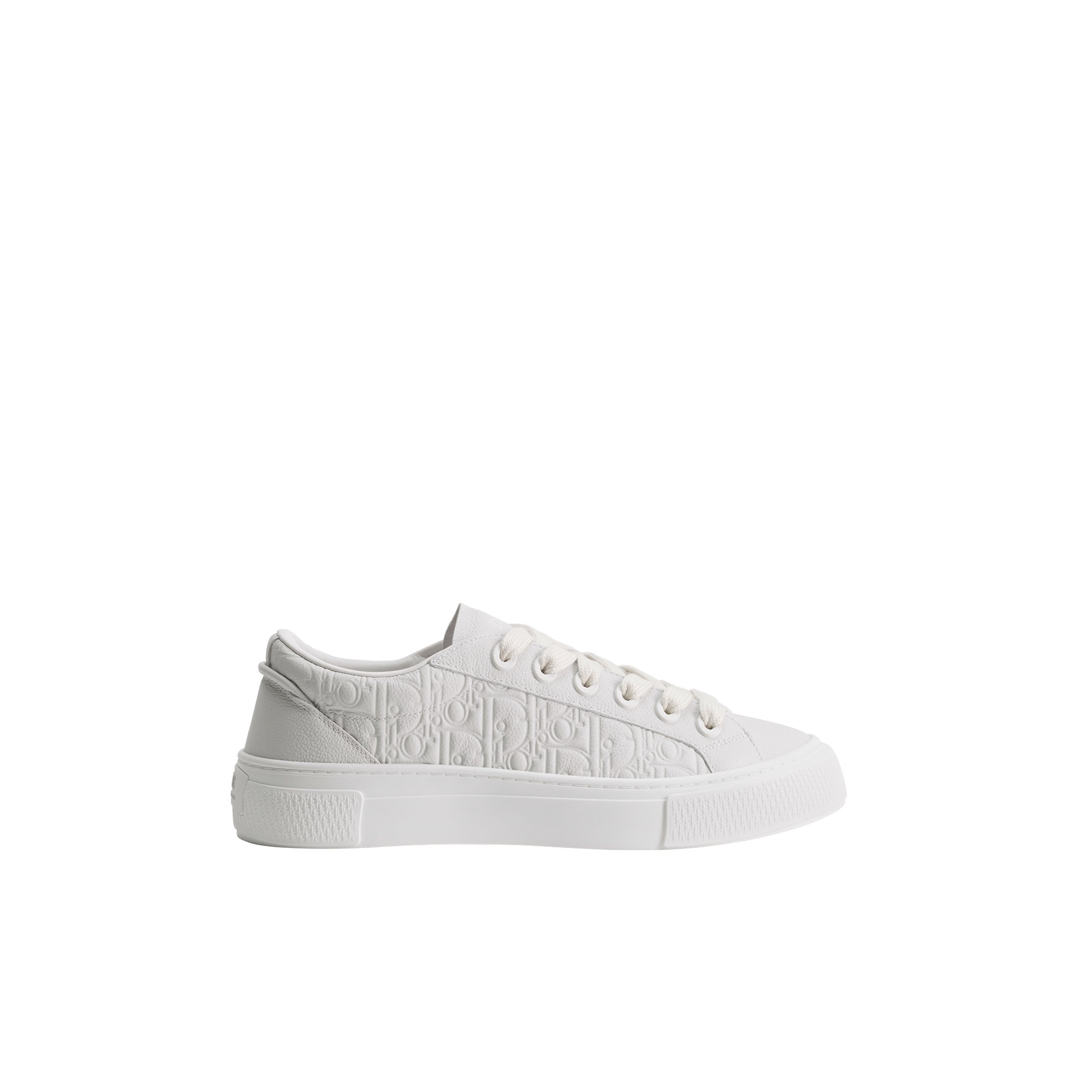 B33 Spin Sneaker White Grained Calfskin and White Dior Gravity Leather E10