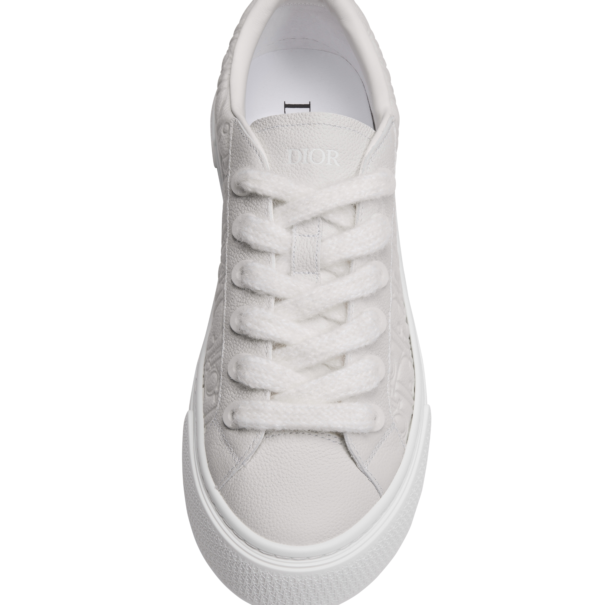 B33 Spin Sneaker White Grained Calfskin and White Dior Gravity Leather E12