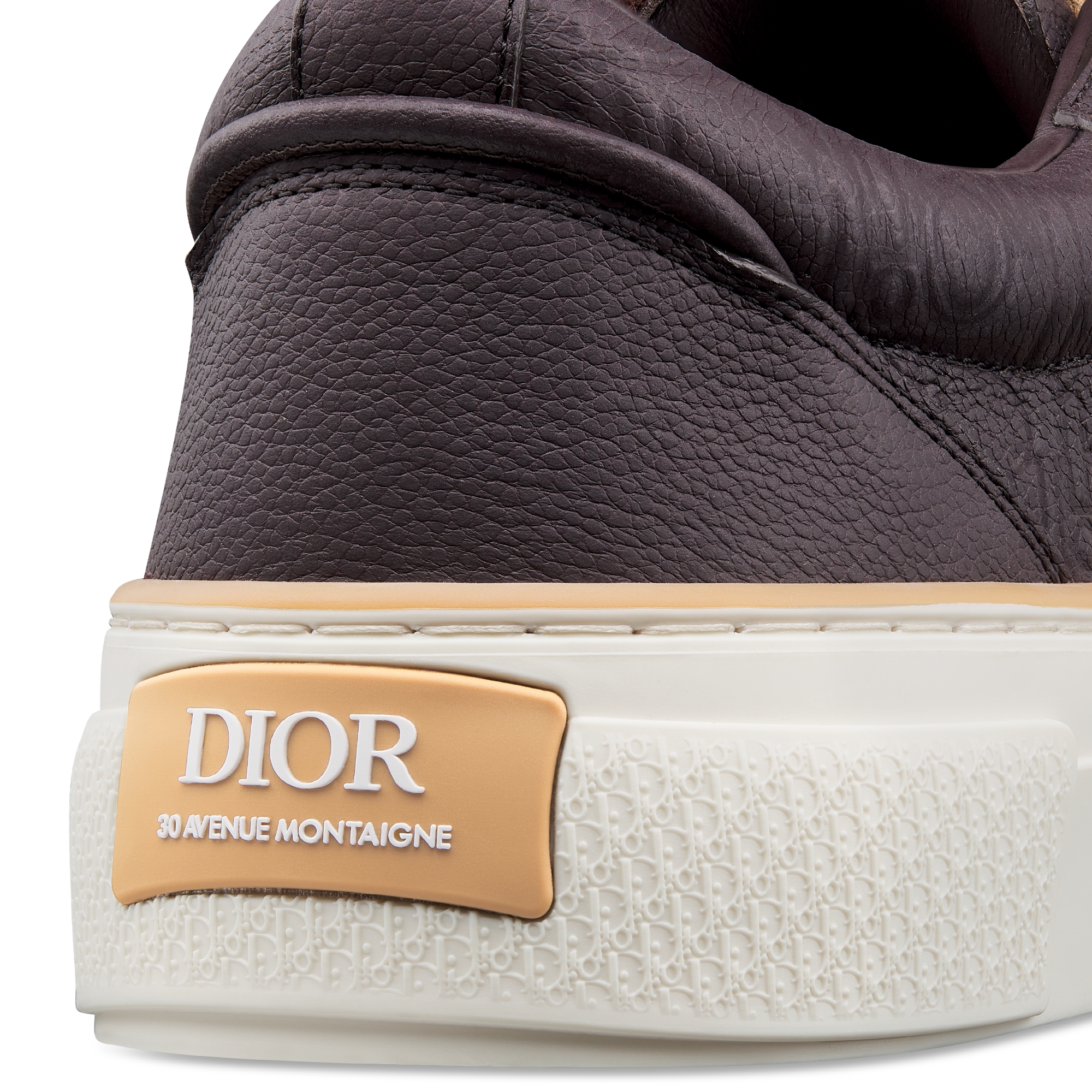 Sneaker B33 Spin Cuir de veau grainé bordeaux et cuir Dior Gravity bordeaux E09