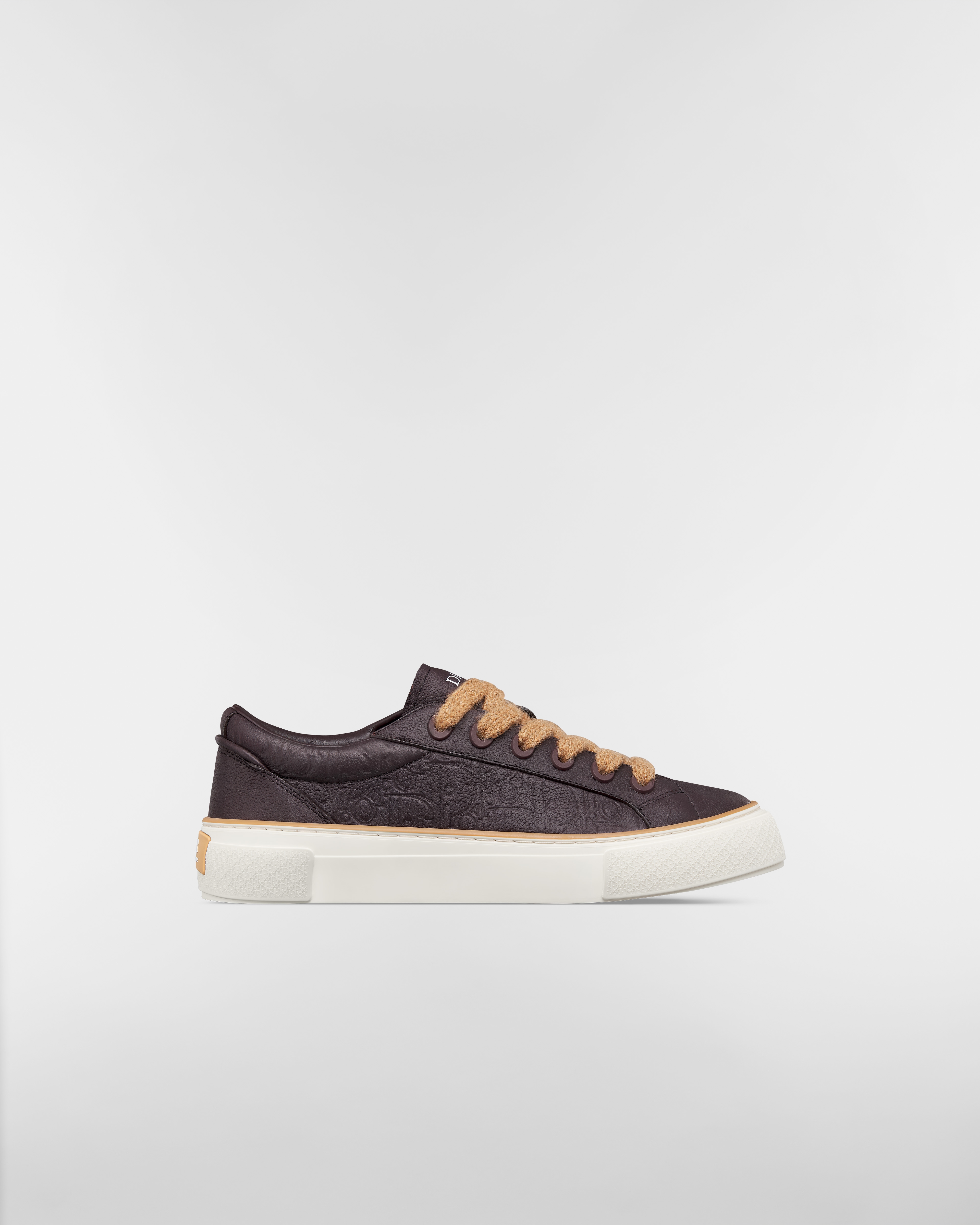 B33 Spin Sneaker Genarbtes Kalbsleder und Dior Gravity Leder in Bordeaux E02