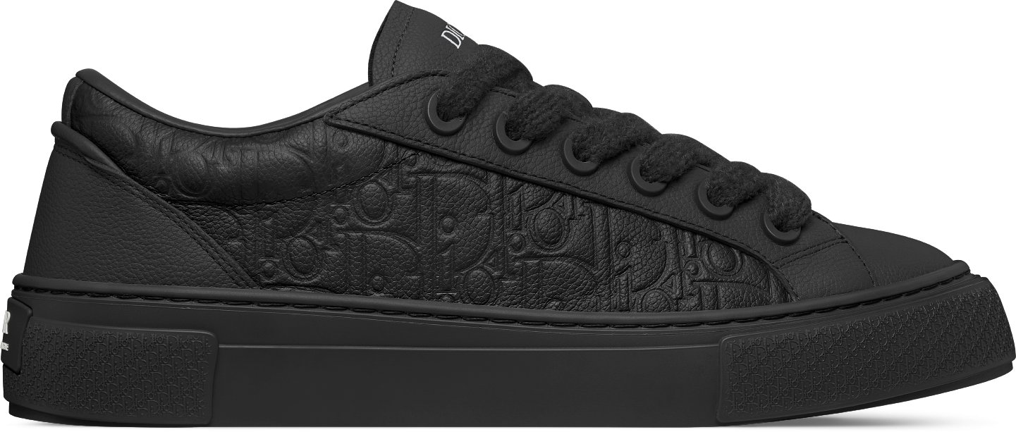 B33 Sneaker Black Grained Calfskin and Black Dior Gravity Leather DIOR