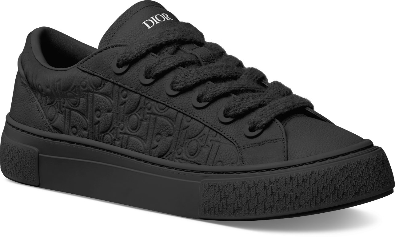 B33 Sneaker Black Grained Calfskin and Black Dior Gravity Leather DIOR