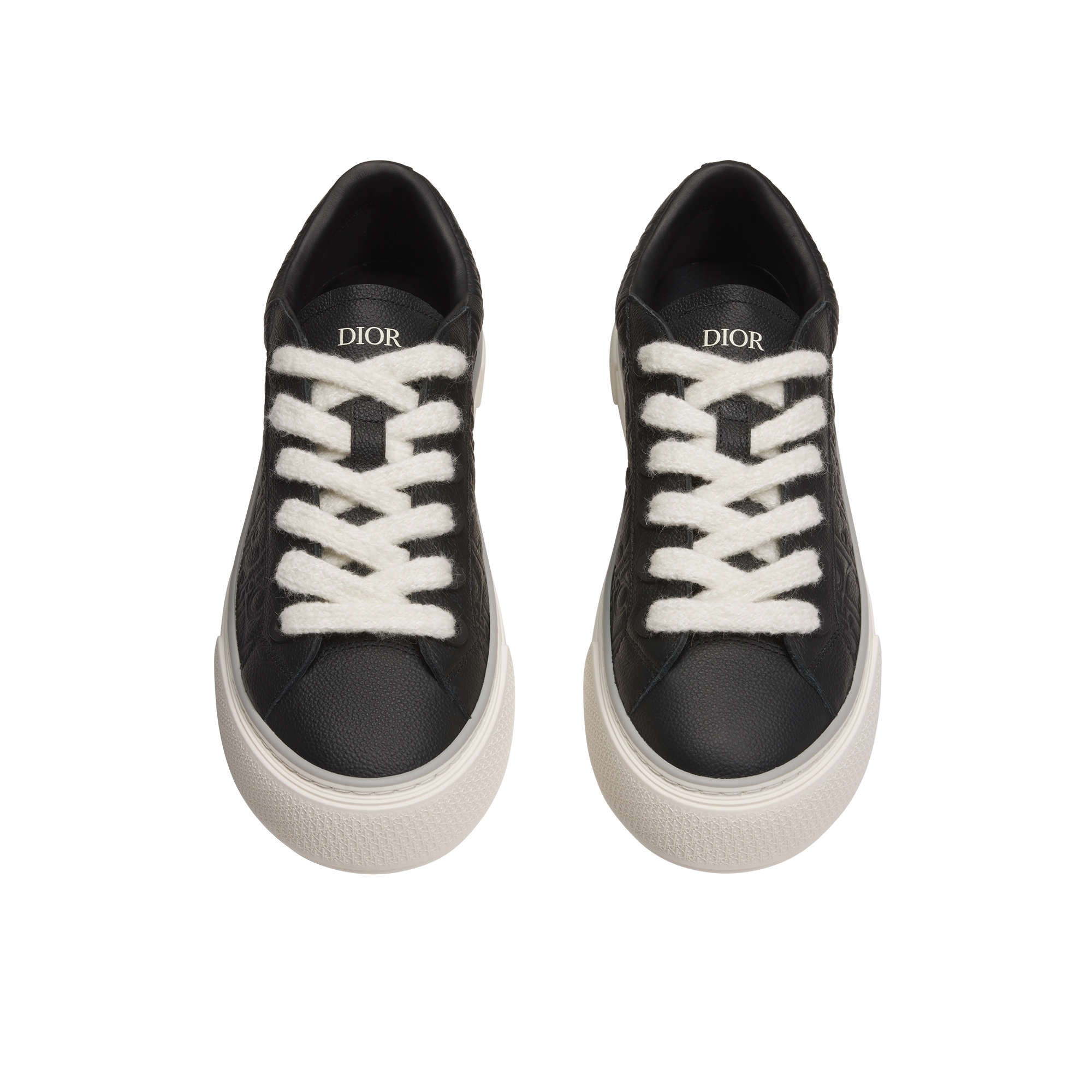 B33 Spin Sneaker Black Grained Calfskin and Black Dior Gravity Leather E06