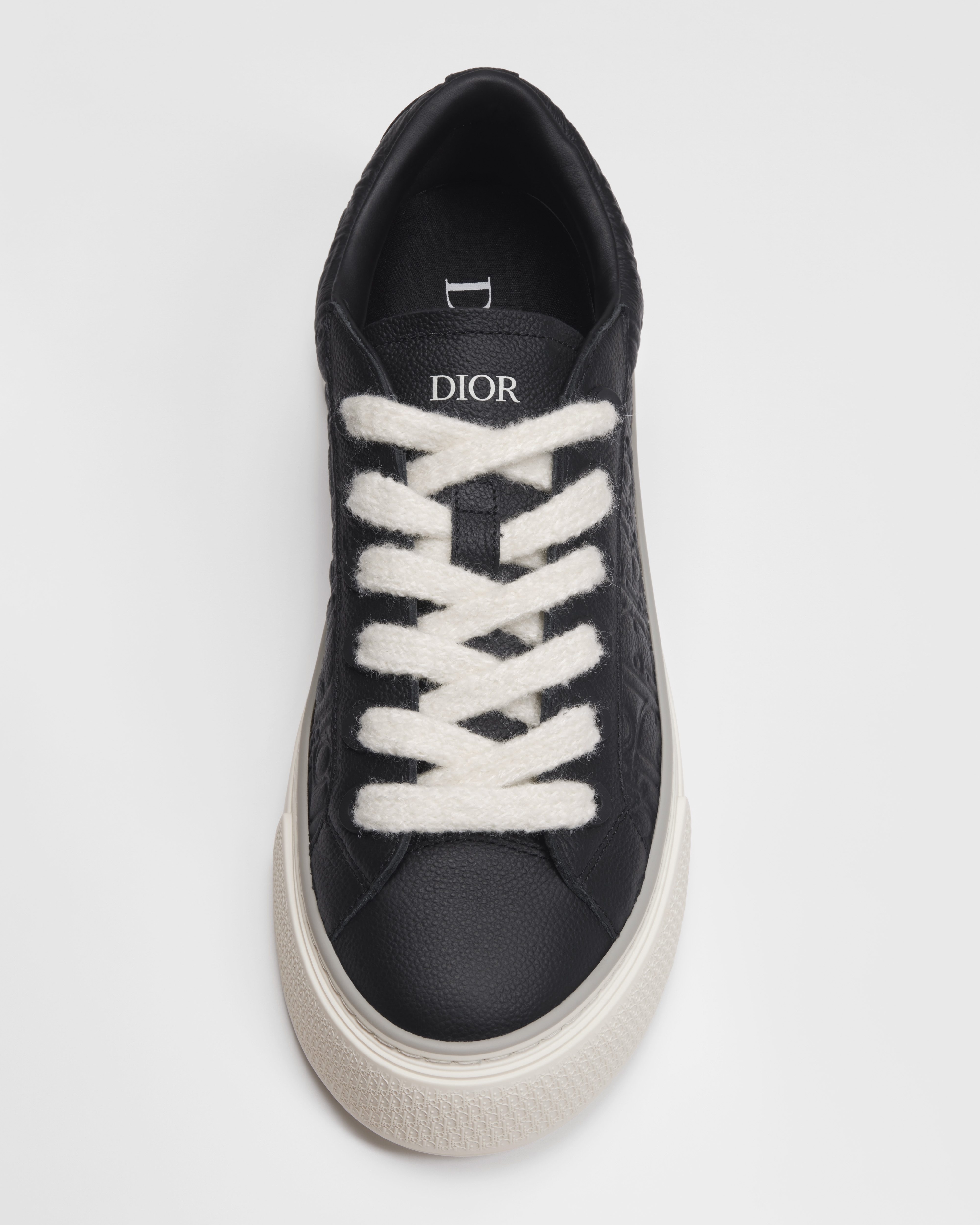 Sneaker B33 Spin Cuir de veau grainé noir et cuir Dior Gravity noir E12
