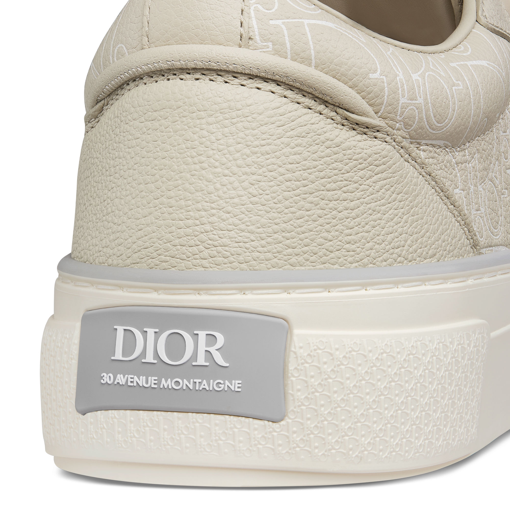 Sneaker B33 Spin Cuir de veau grainé beige et cuir Dior Gravity Outline beige E09