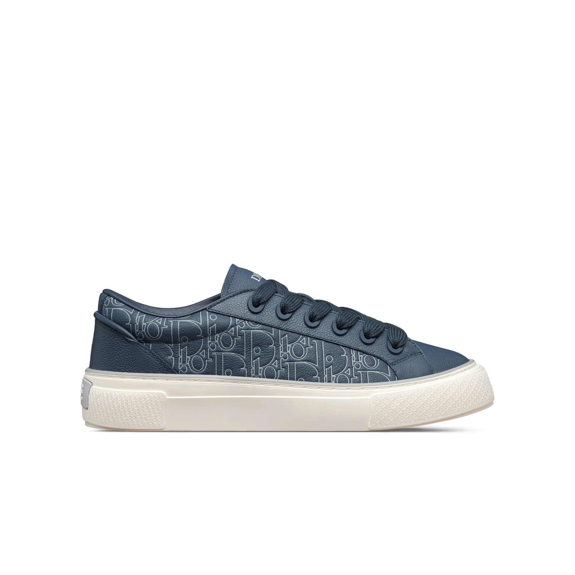 Sneaker B33 Spin Piel de becerro graneada y piel Dior Gravity Outline azul marino E10