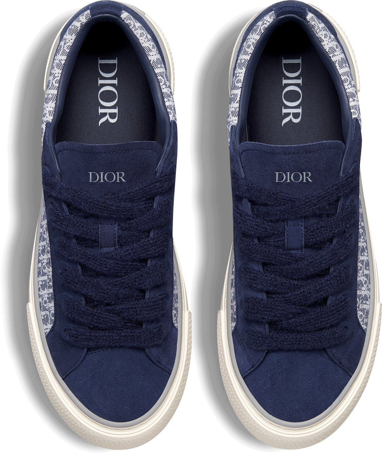 B33 Sneaker Navy Blue Dior Oblique Jacquard and Suede DIOR