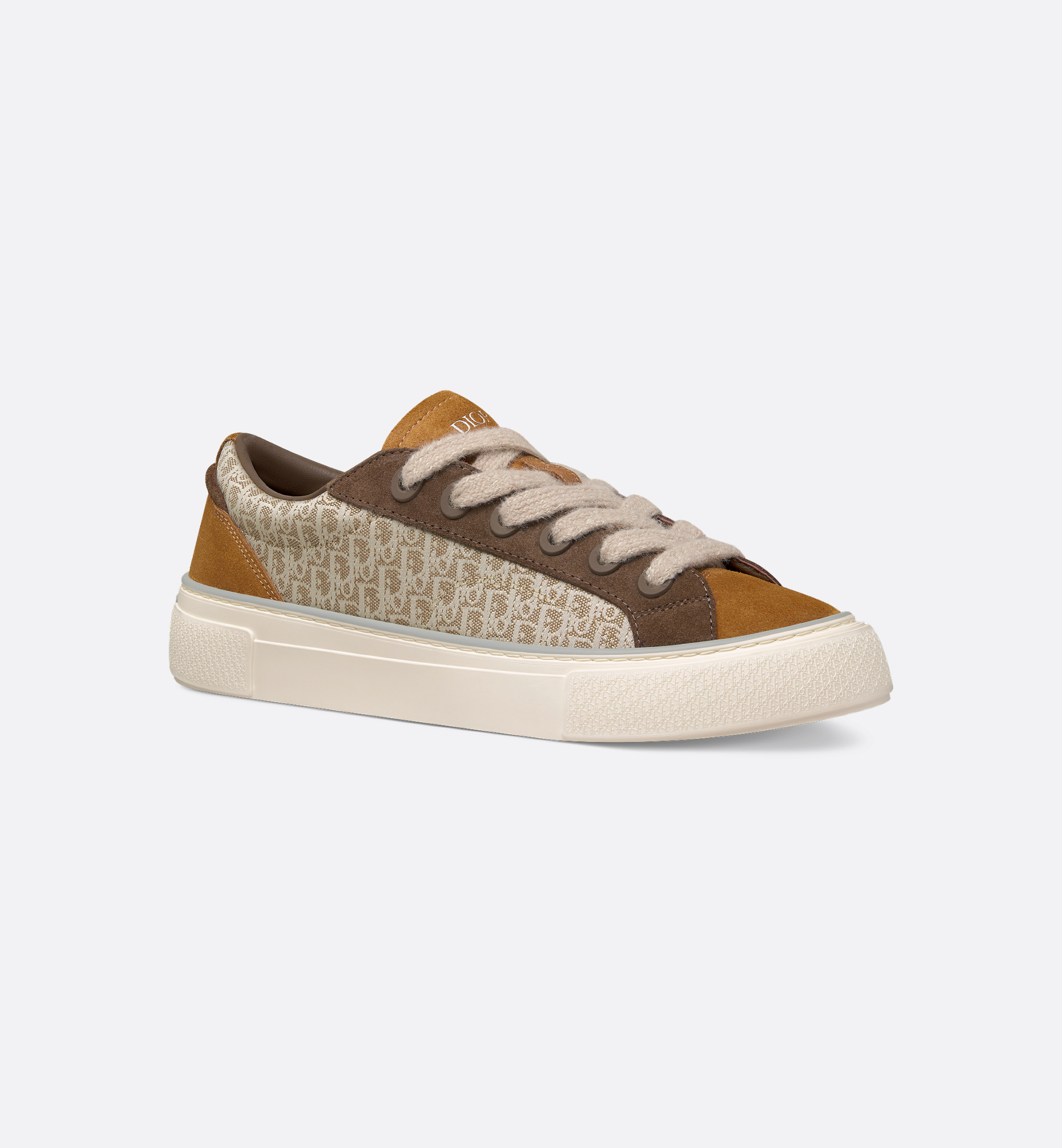 B33 Sneaker Beige Dior Oblique Jacquard with Brown and B33 Sneaker Beige Dior Oblique Jacquard with Brown and
