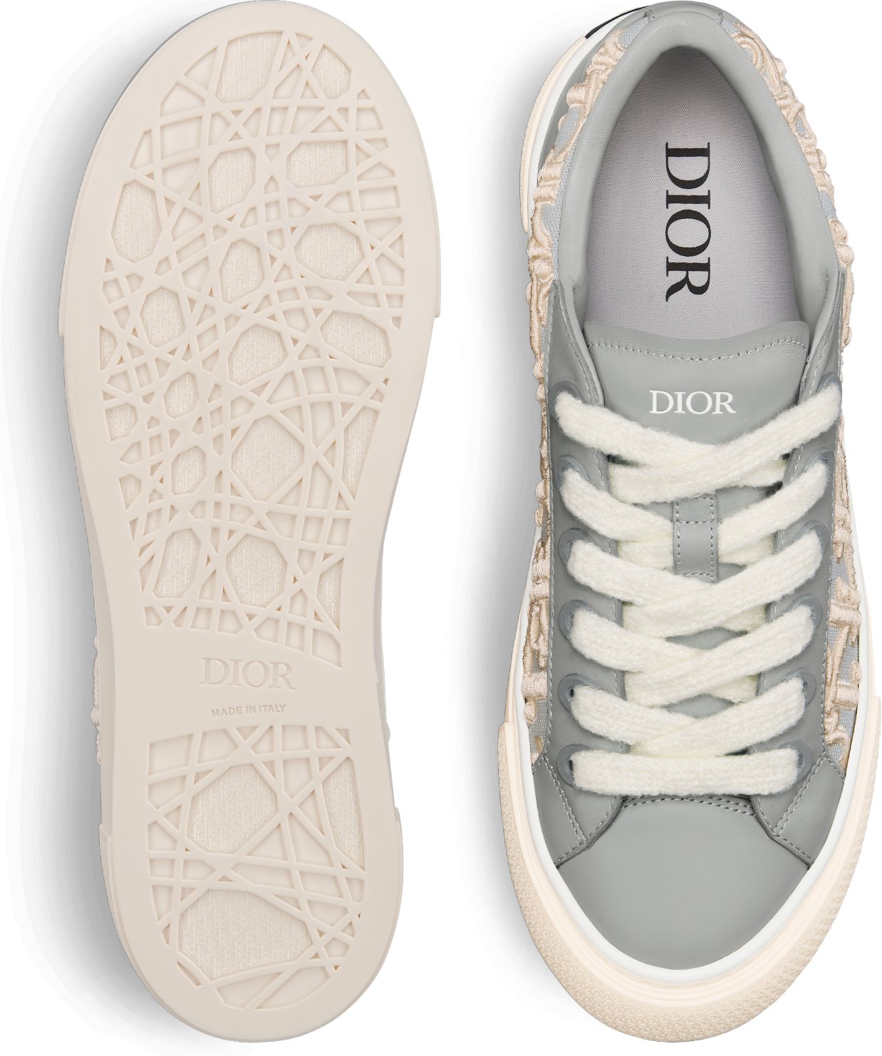 CD B33 Sneaker 30mm In White Monogram Calfskin 100554
