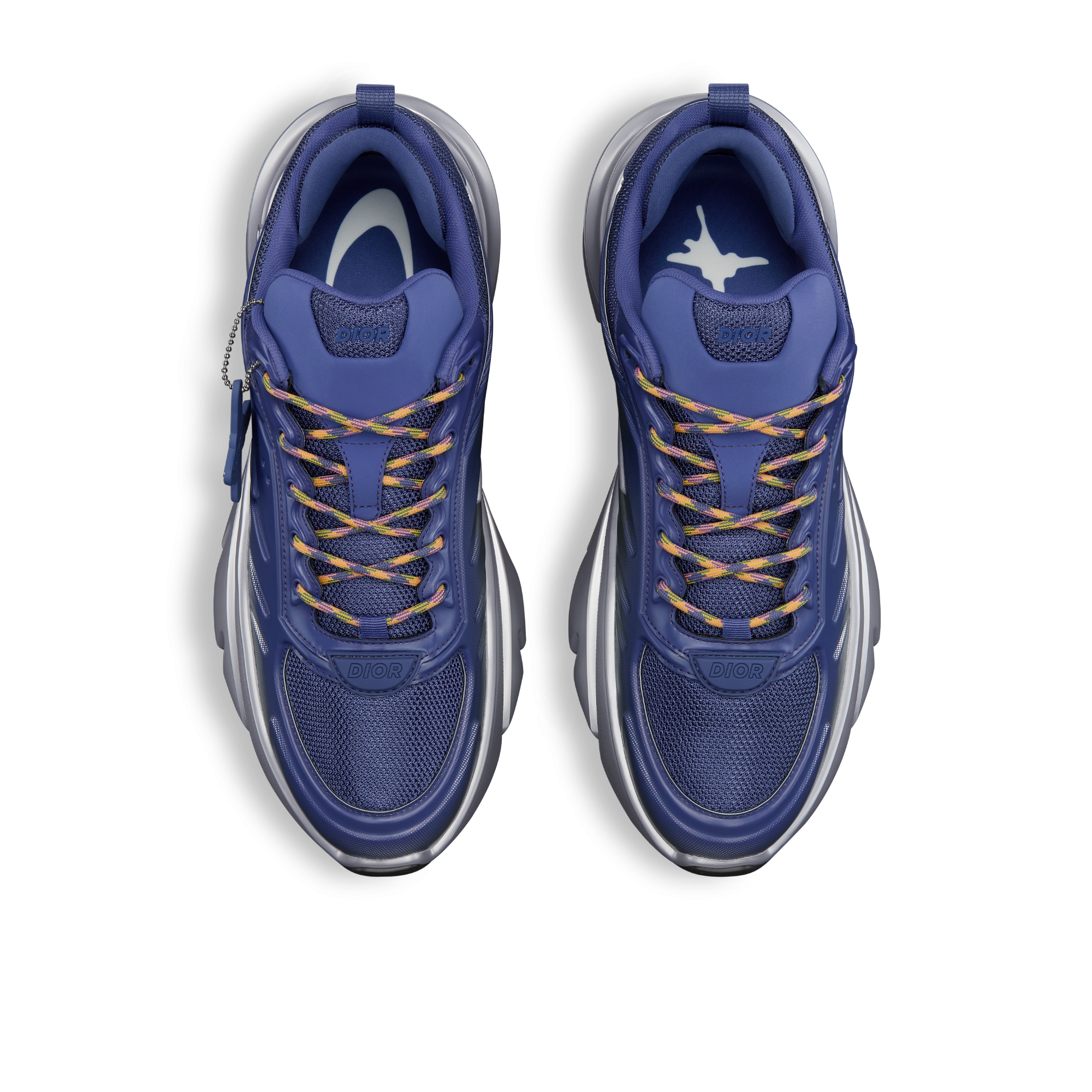 DIOR AND LEWIS HAMILTON B44 Blade Sneaker – LIMITIERTE UND NUMMERIERTE EDITION Mesh mit Farbverlauf von Blau zu Silberfarbe und Funktionsstoff mit Farbverlauf von Blau zu Silberfarbe E06