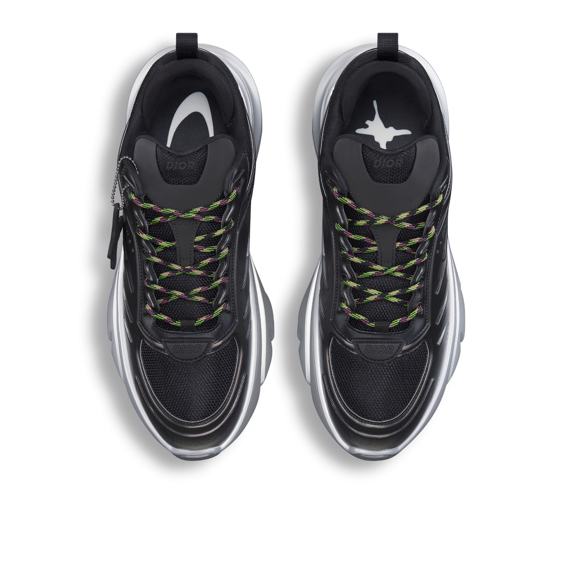 DIOR AND LEWIS HAMILTON B44 Blade-sneaker – BEPERKTE EN GENUMMERDE OPLAGE Mesh en technische stof, beide met zwart naar zilverkleurig kleurverloop E06