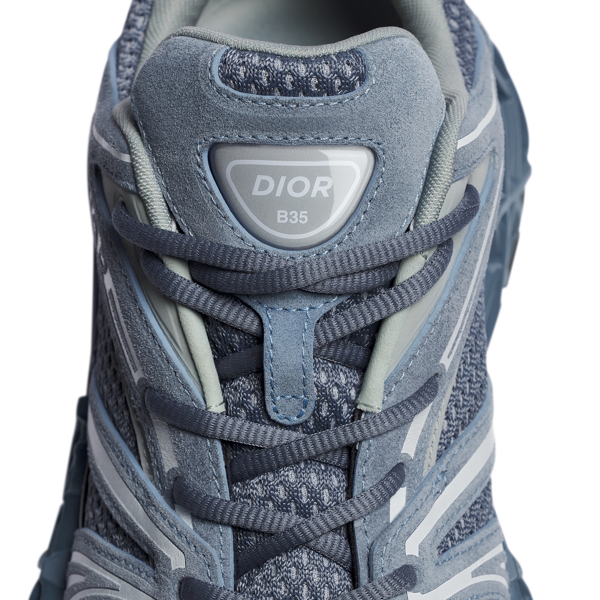 B35 NXXT Sneaker Blue Suede, Gray Technical Fabric and Blue Technical Mesh E10