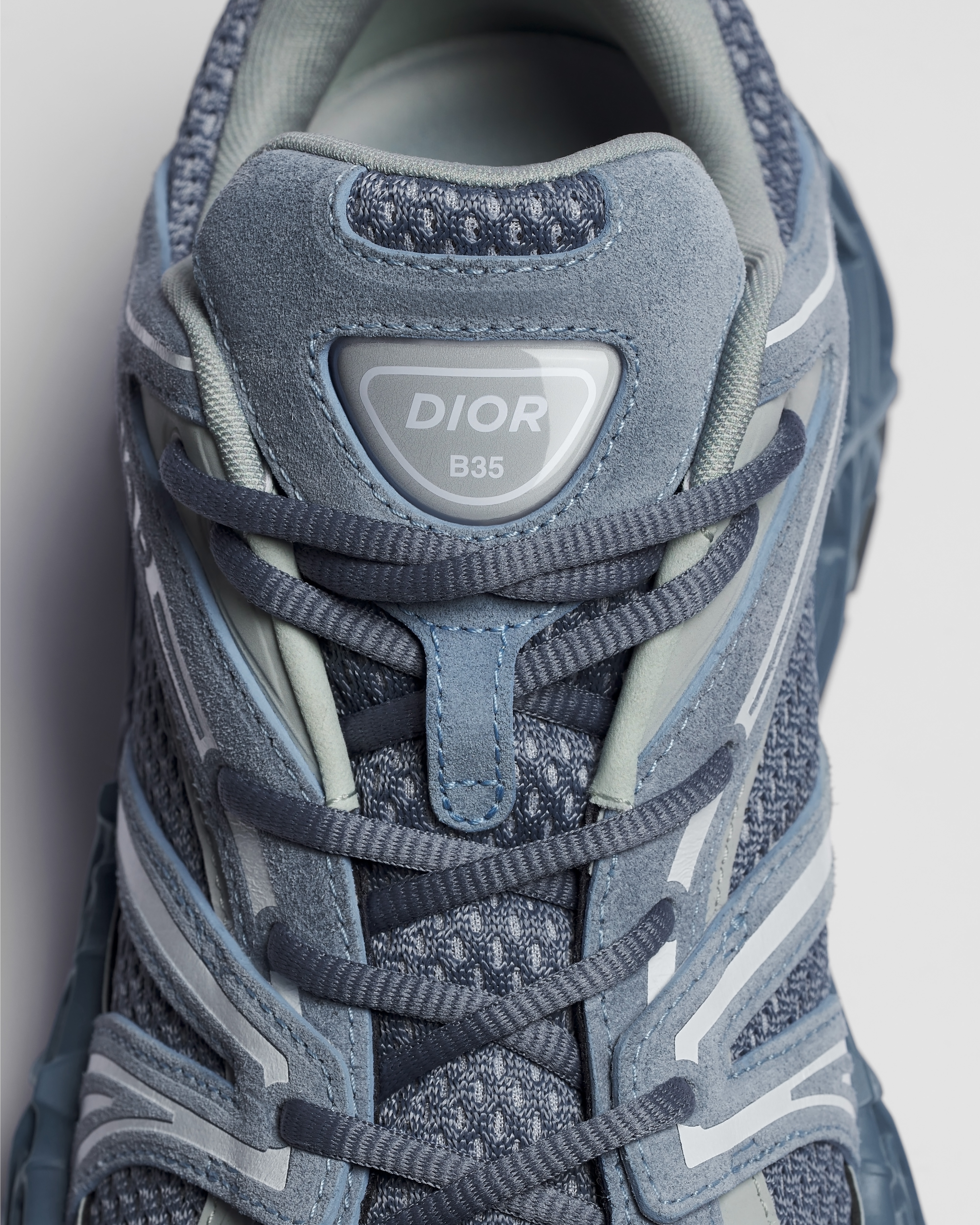 B35 NXXT Sneaker Blue Suede, Gray Technical Fabric and Blue Technical Mesh E10