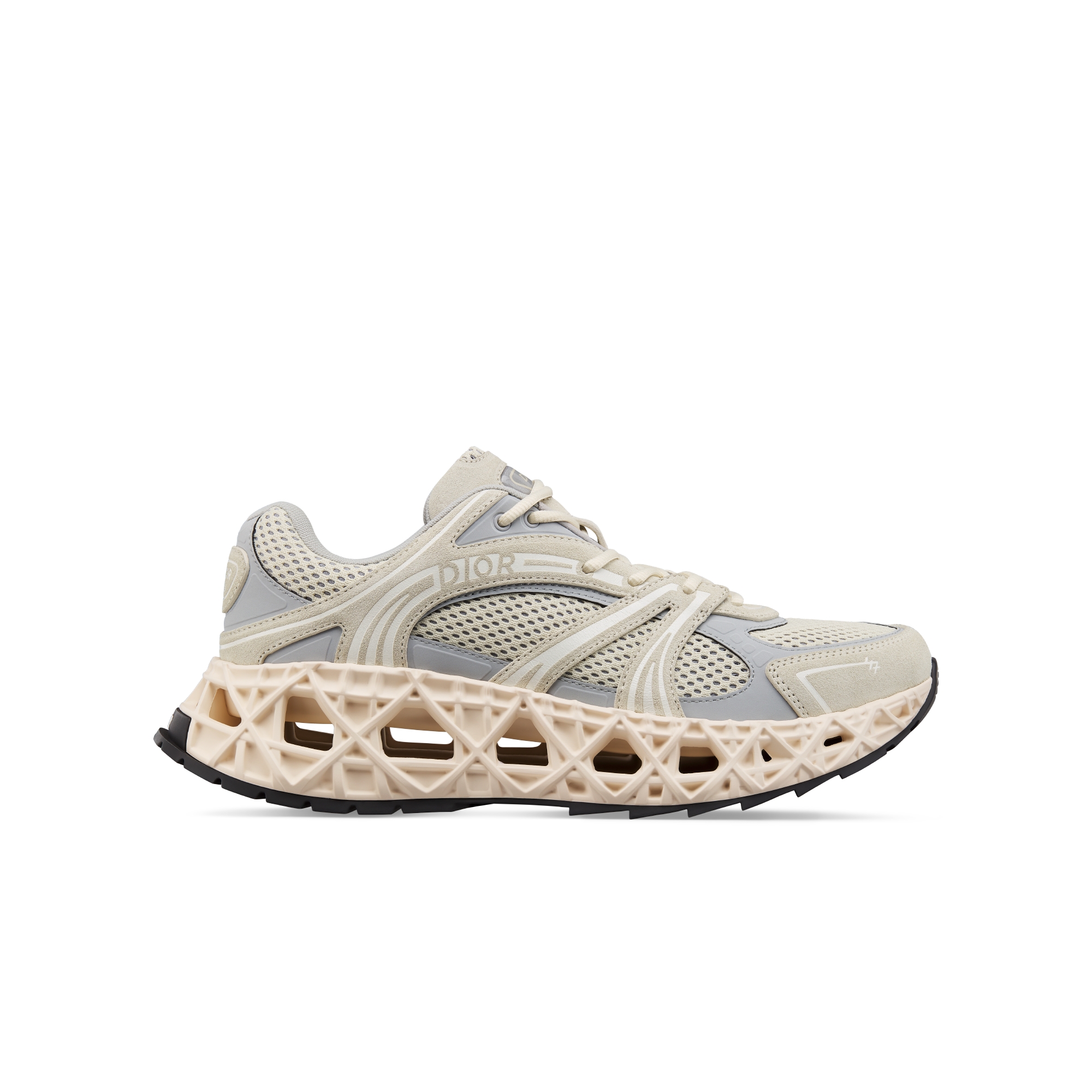 B35 NXXT Sneaker Cream Suede, Gray Technical Fabric and Cream Technical Mesh E02