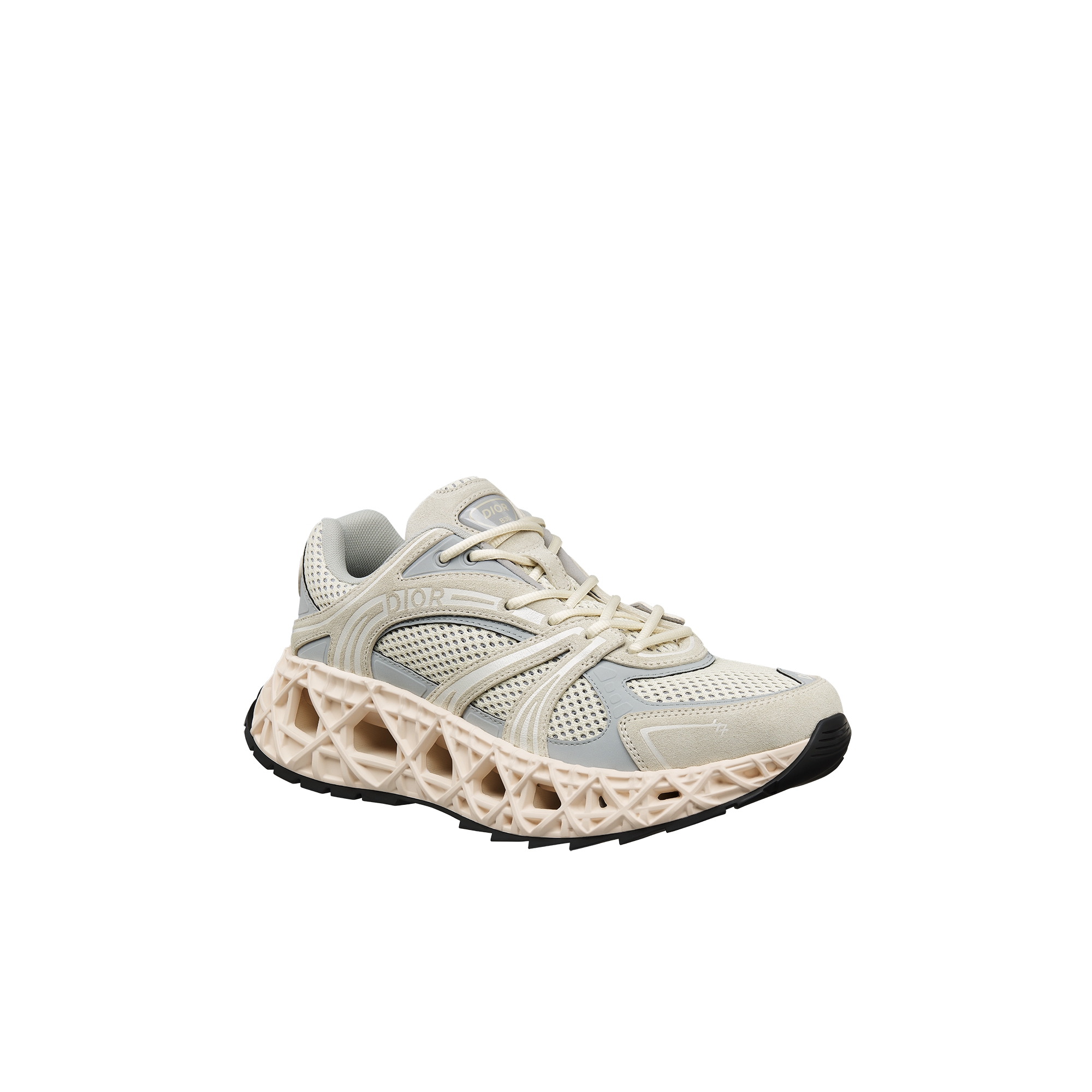 B35 NXXT Sneaker Cream Suede, Gray Technical Fabric and Cream Technical Mesh E03