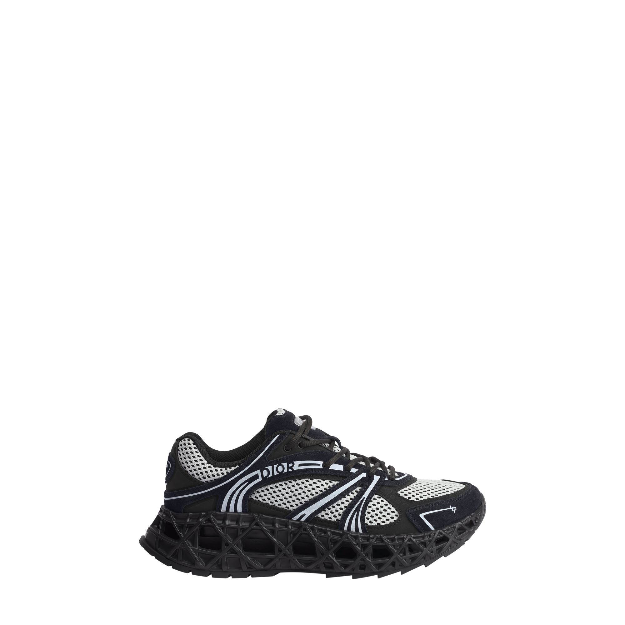 B35 NXXT Sneaker Black Suede Calfskin, Black Technical Fabric and White Technical Mesh E02