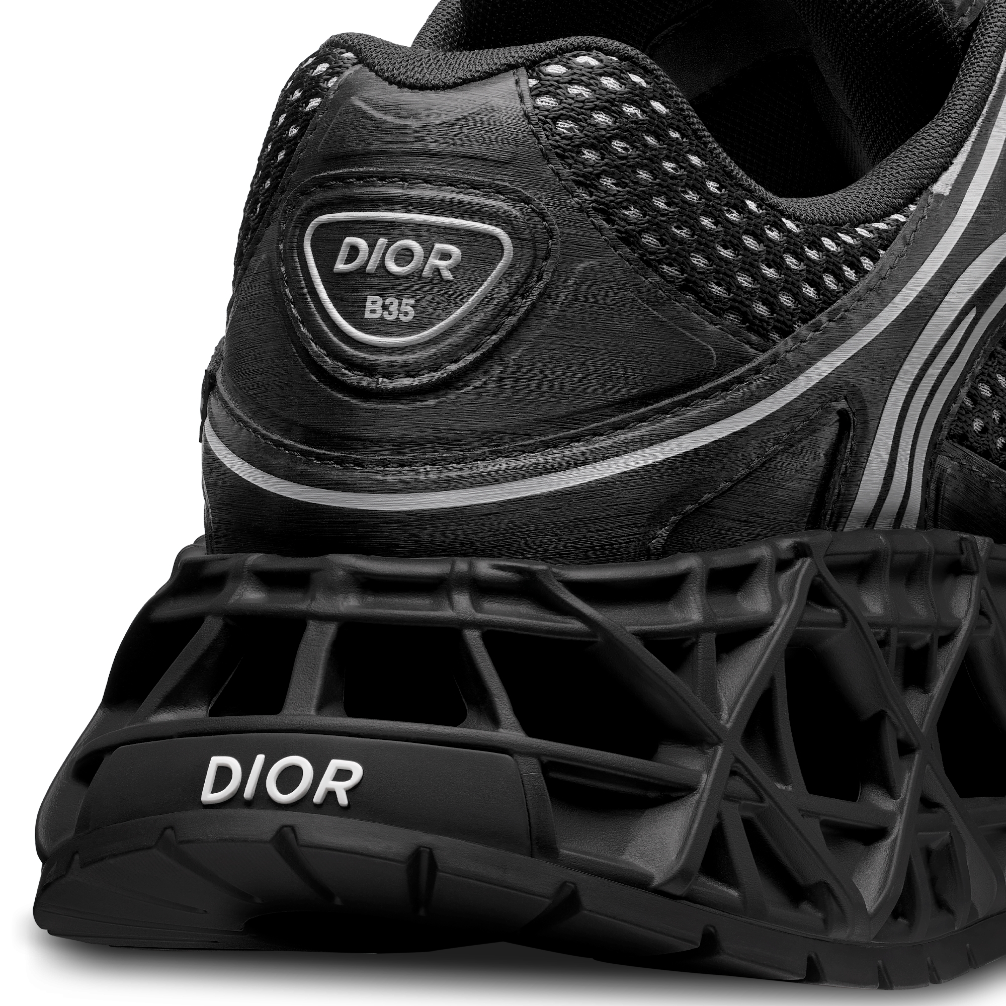 B35 NXXT Sneaker Black Technical Fabric and Black Technical Mesh E09