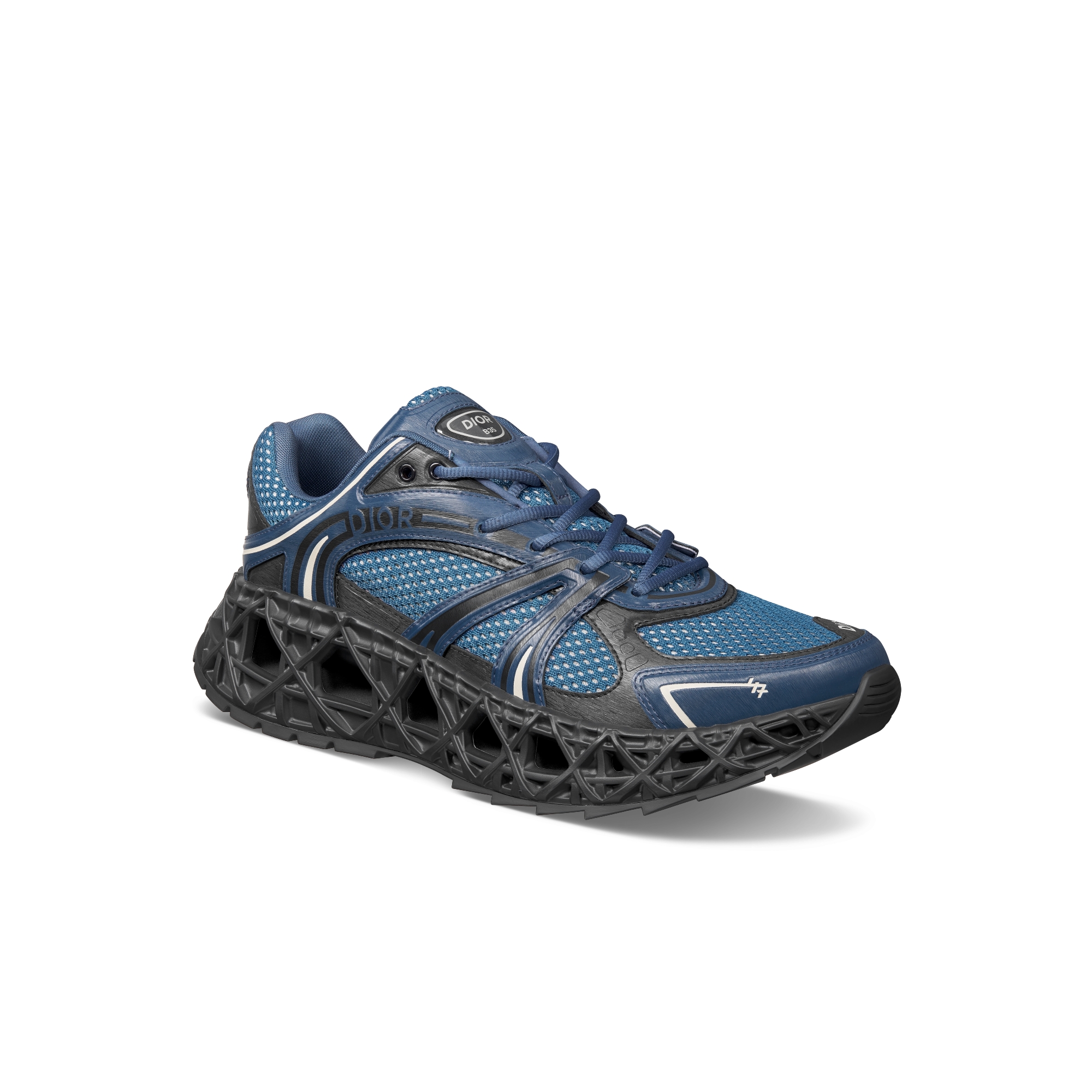 B35 NXXT Sneaker Funktionsstoff in Blau und Schwarz und Funktionsmesh in Blau E03