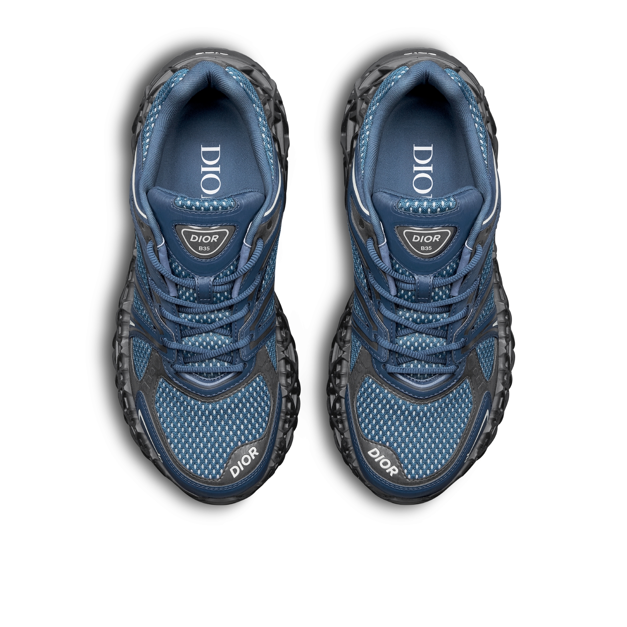 B35 NXXT Sneaker Funktionsstoff in Blau und Schwarz und Funktionsmesh in Blau E06