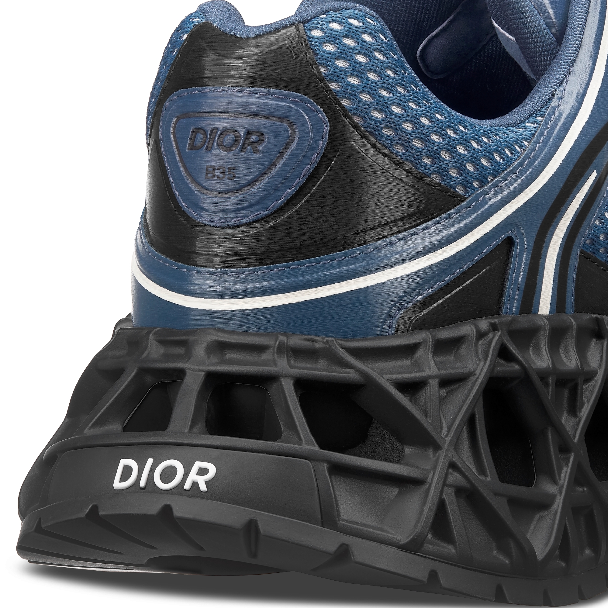 B35 NXXT Sneaker Funktionsstoff in Blau und Schwarz und Funktionsmesh in Blau E09