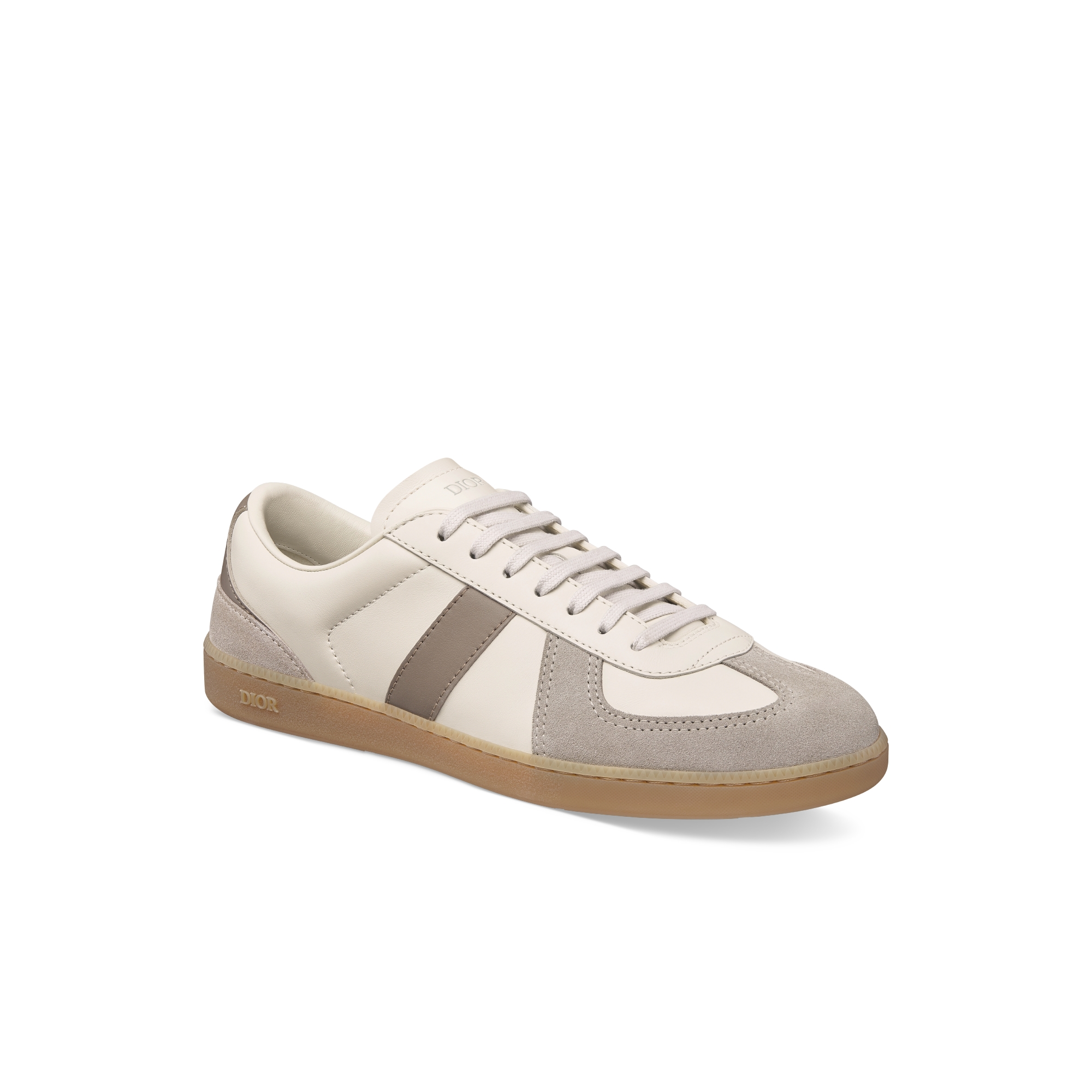 B01 Matchpoint Sneaker Gray and White Smooth Calfskin with Gray Suede E03