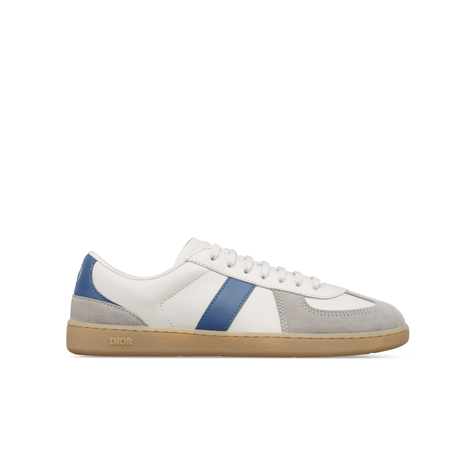 B01 Matchpoint Sneaker Blue and White Smooth Calfskin with Gray Suede E02