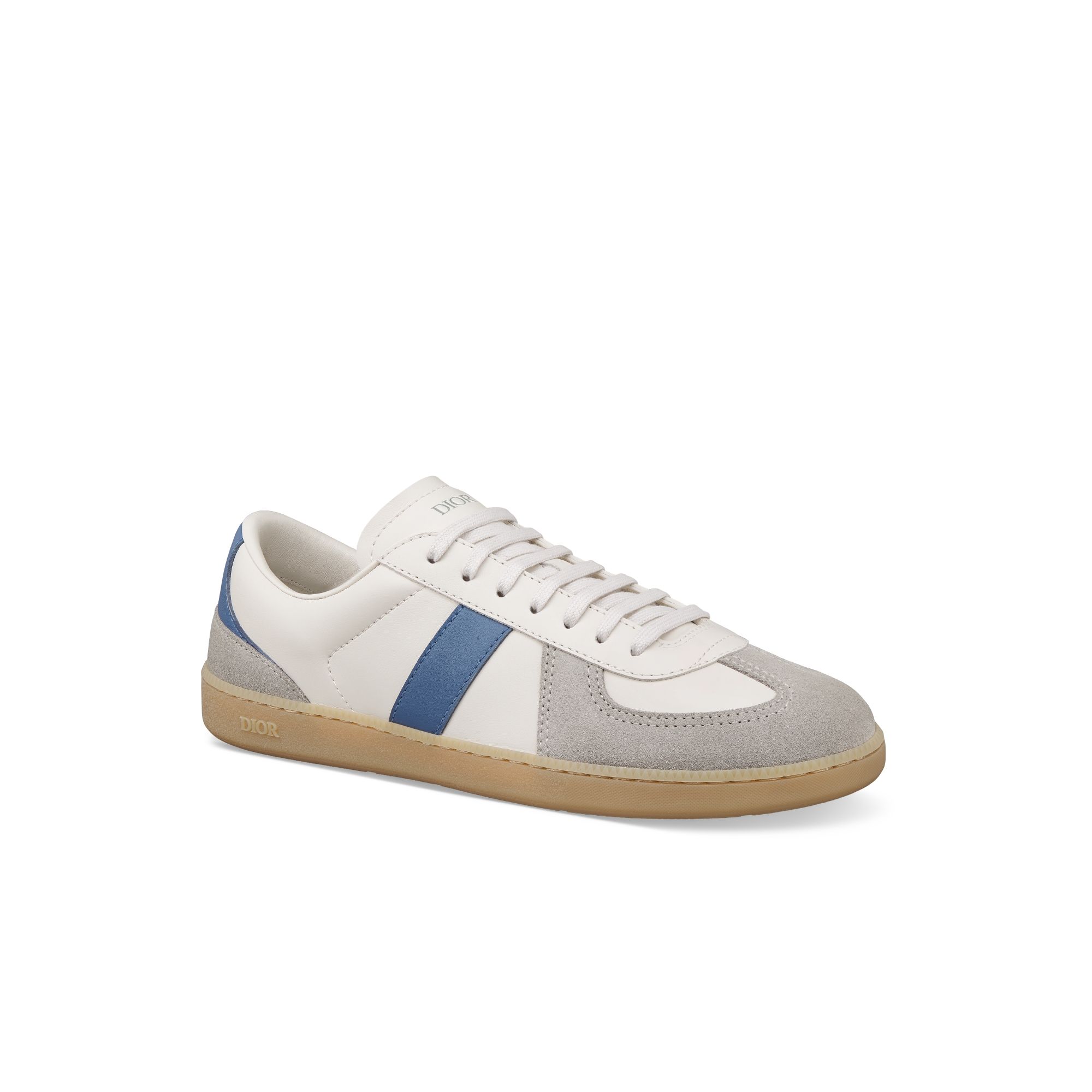 B01 Matchpoint Sneaker Blue and White Smooth Calfskin with Gray Suede E03