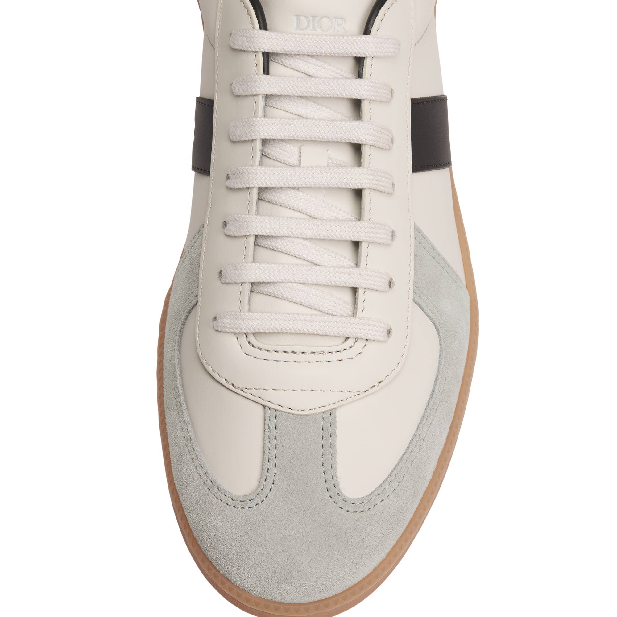 B01 Matchpoint Sneaker Black and White Smooth Calfskin with Gray Suede E12