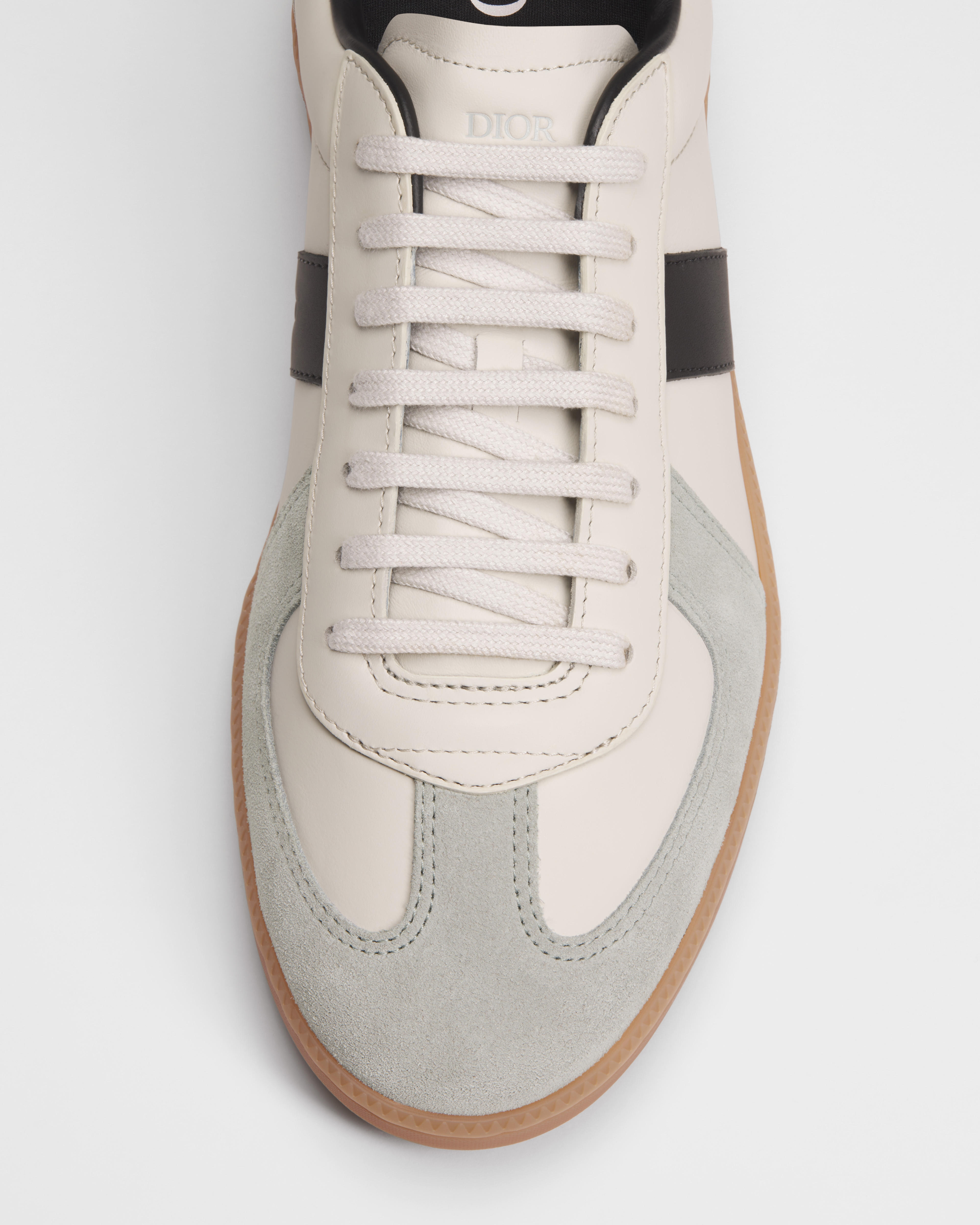 B01 Matchpoint Sneaker Black and White Smooth Calfskin with Gray Suede E12