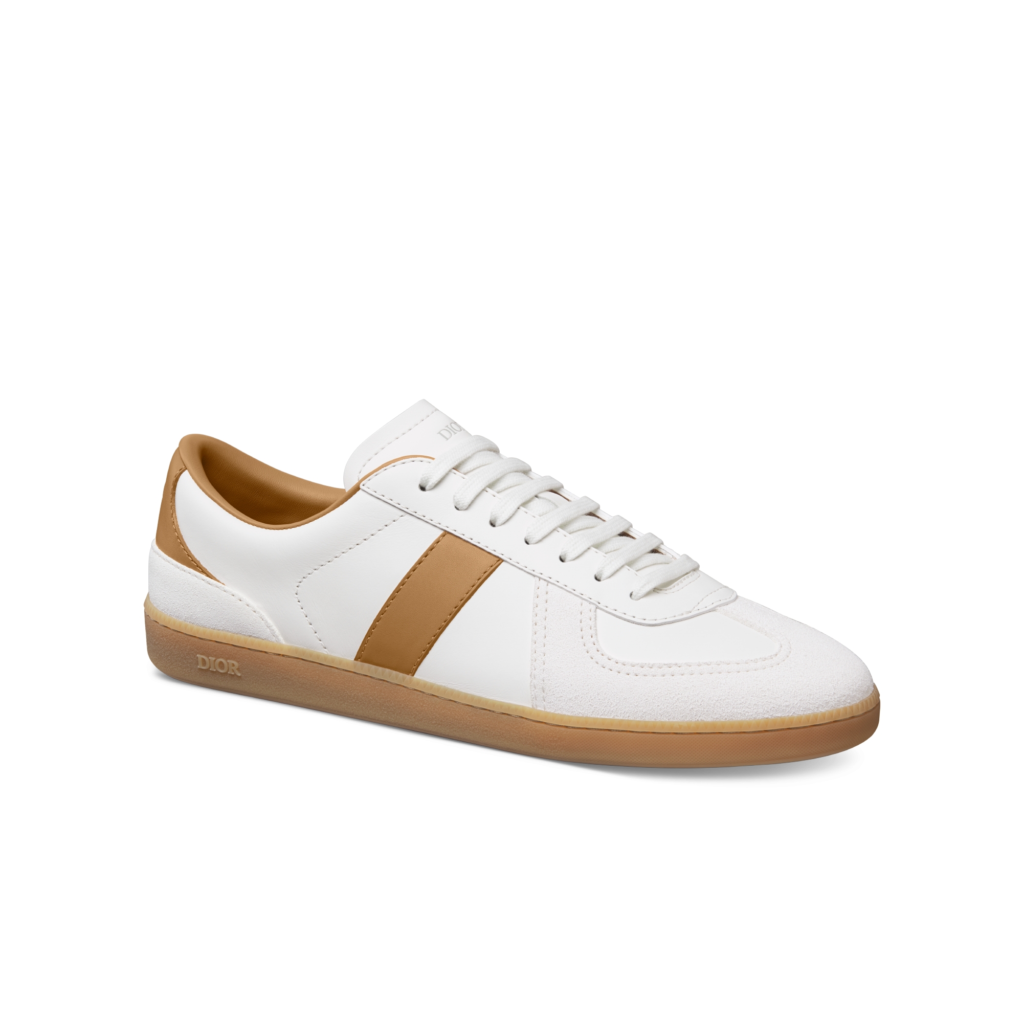 B01 Matchpoint Sneaker Cognac and White Smooth Calfskin with White Suede E03