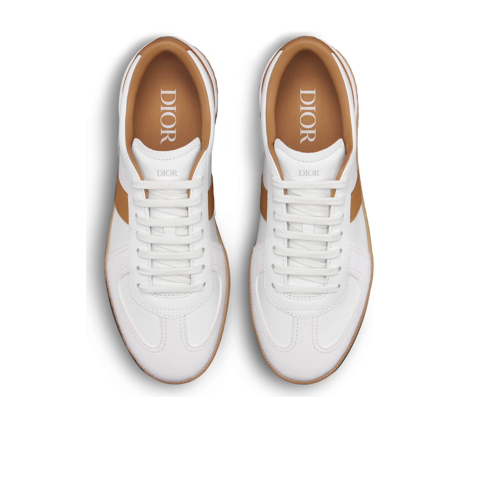 B01 Matchpoint Sneaker Cognac and White Smooth Calfskin with White Suede E06