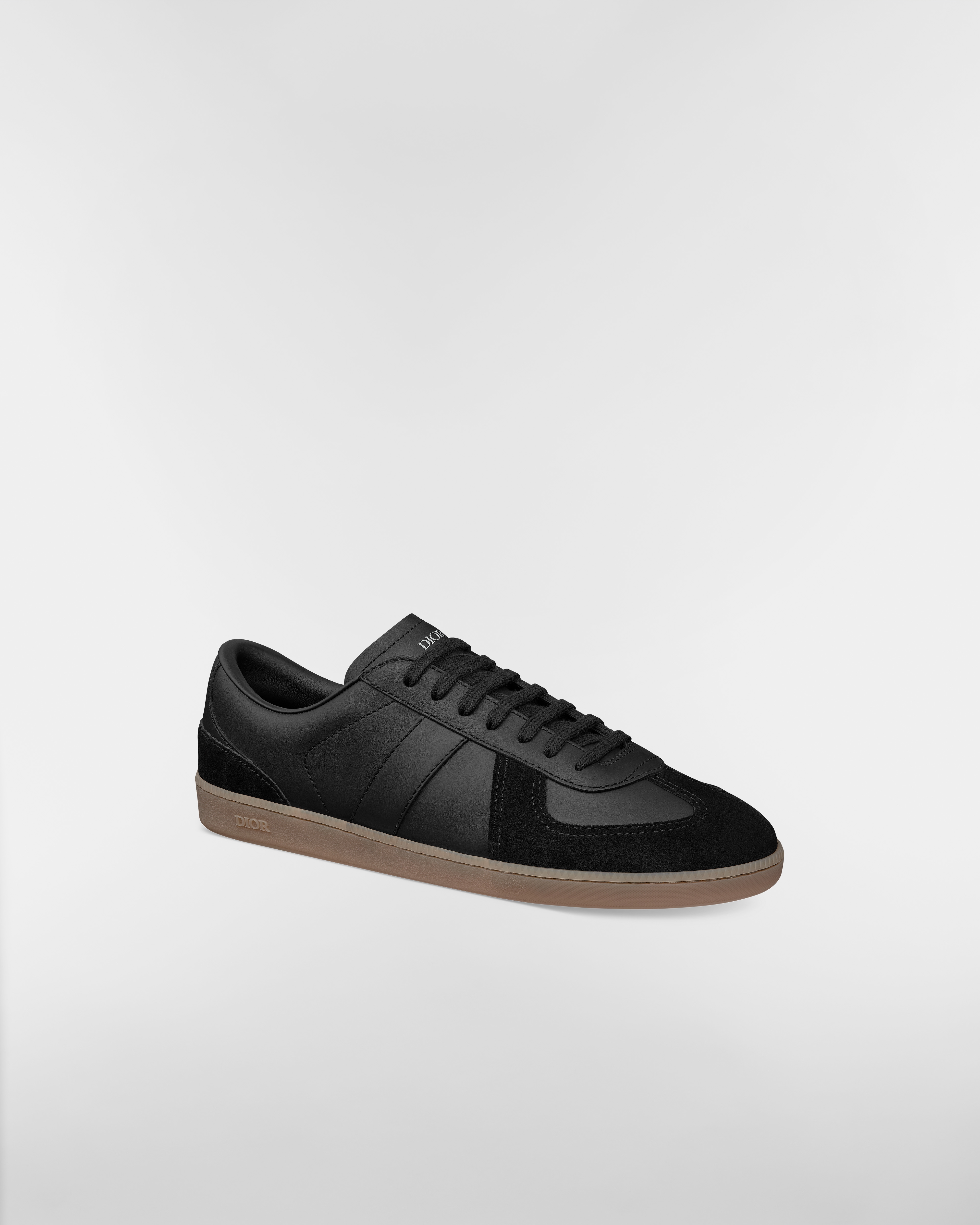 B01 Matchpoint-sneaker Zwart soepel kalfsleer met zwarte suède E03