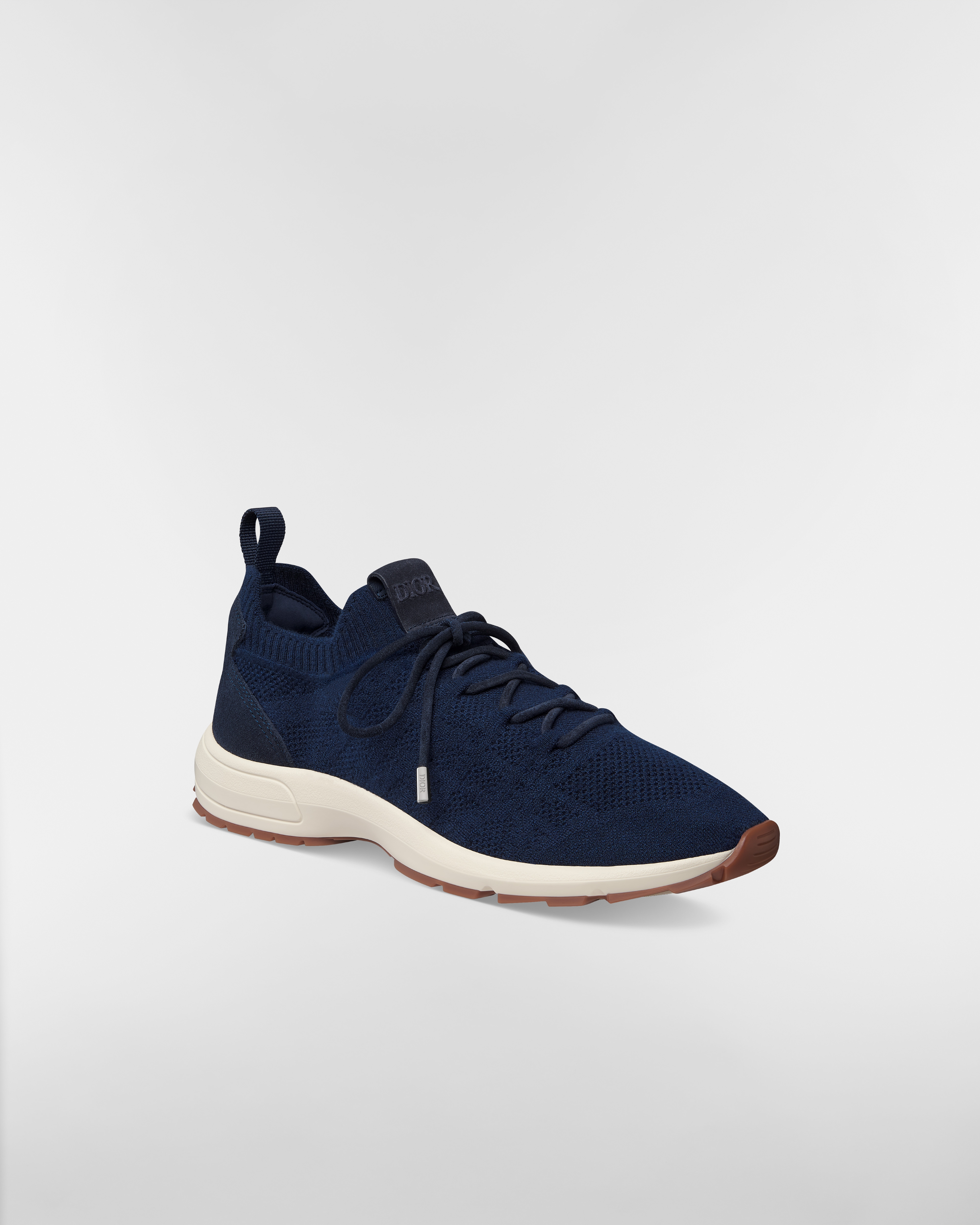 Sneaker B80 Lounge Maglia di cachemire, lana e seta Cannage e pelle scamosciata blu navy E03