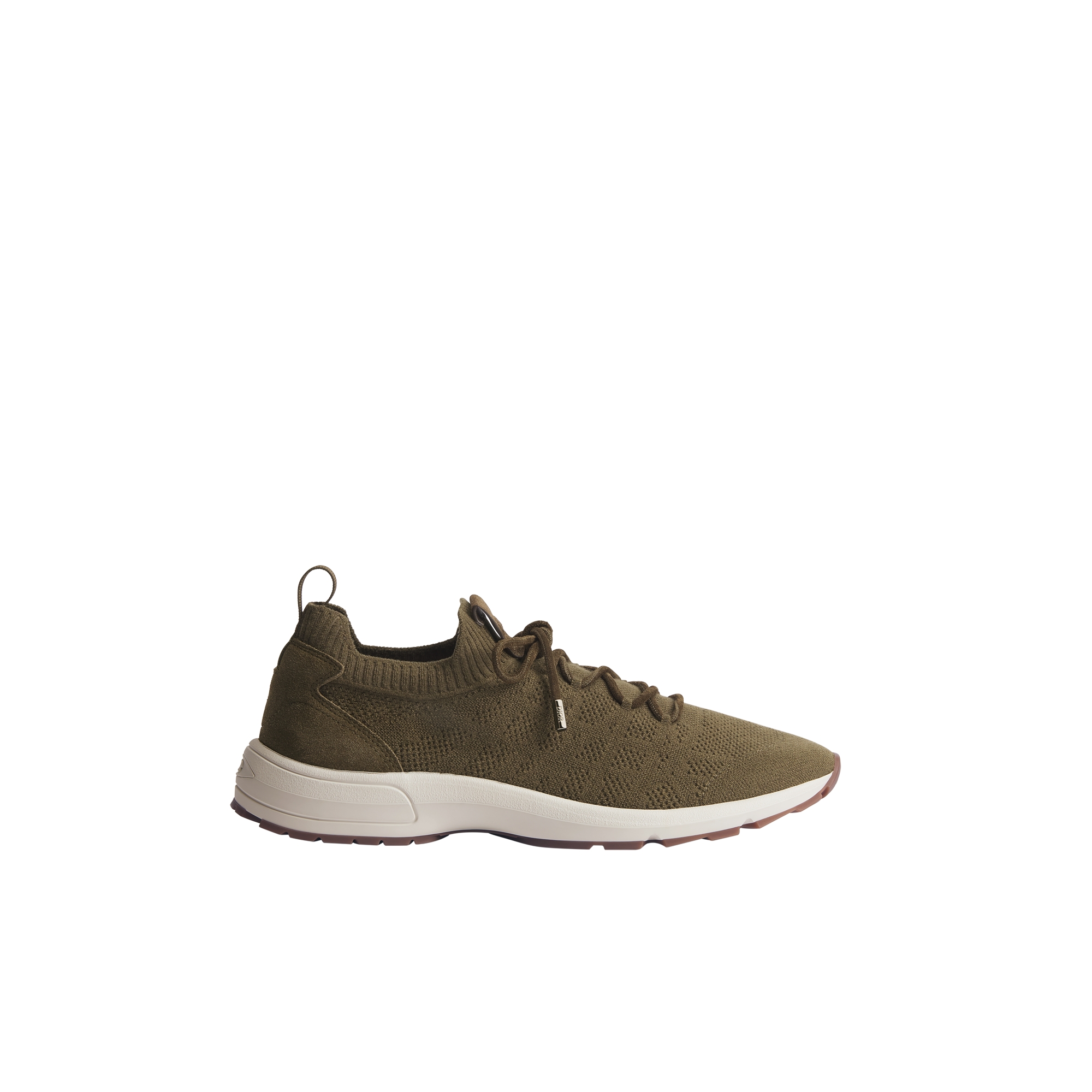  Khaki Cannage Cashmere, Wool and Silk Knit with Khaki Suede Calfskin