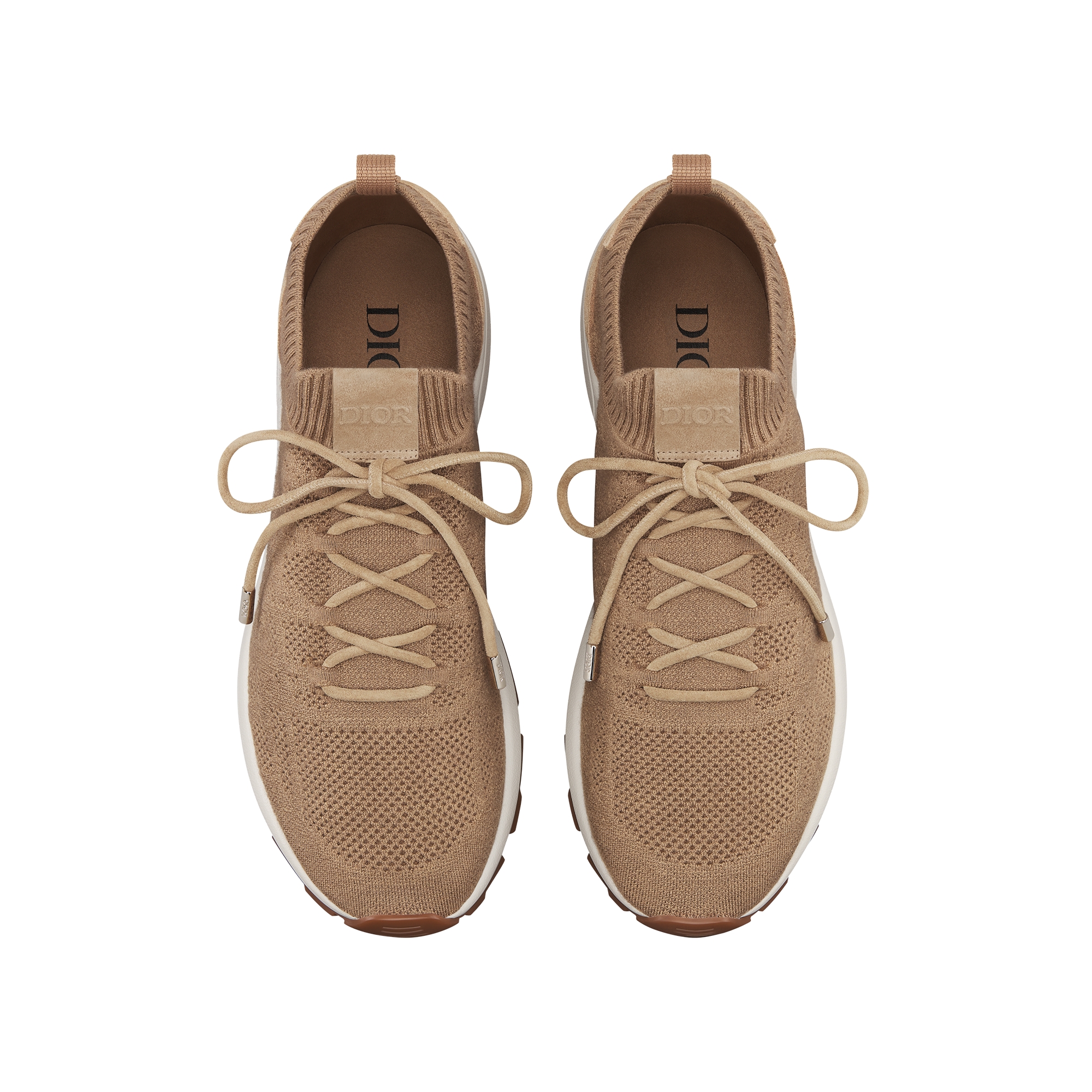 B80 Lounge Sneaker Beige Cannage Cashmere, Wool and Silk Knit with Beige Suede E06