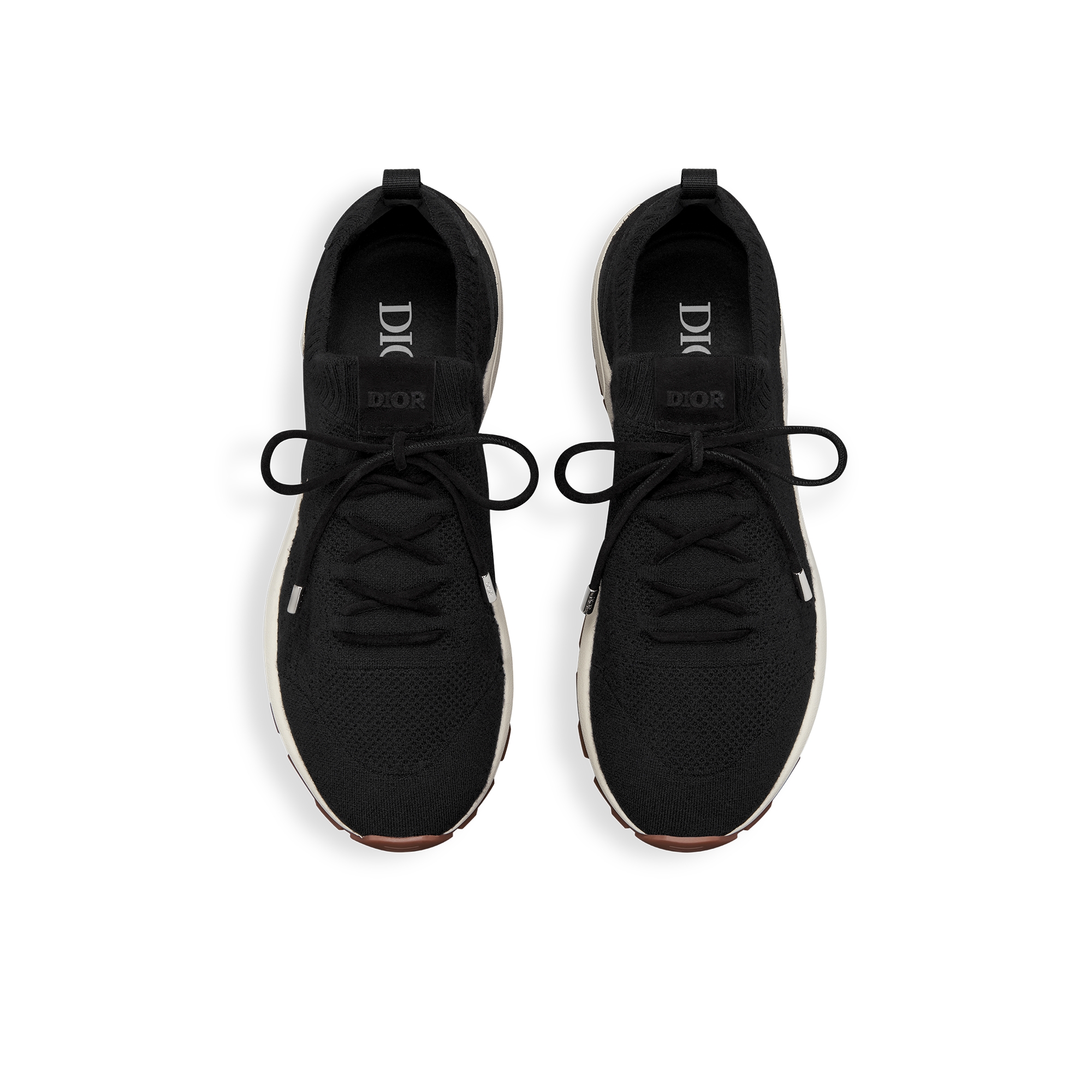 B80 Lounge Sneaker Black Cannage Cashmere, Wool and Silk Knit with Black Suede E06