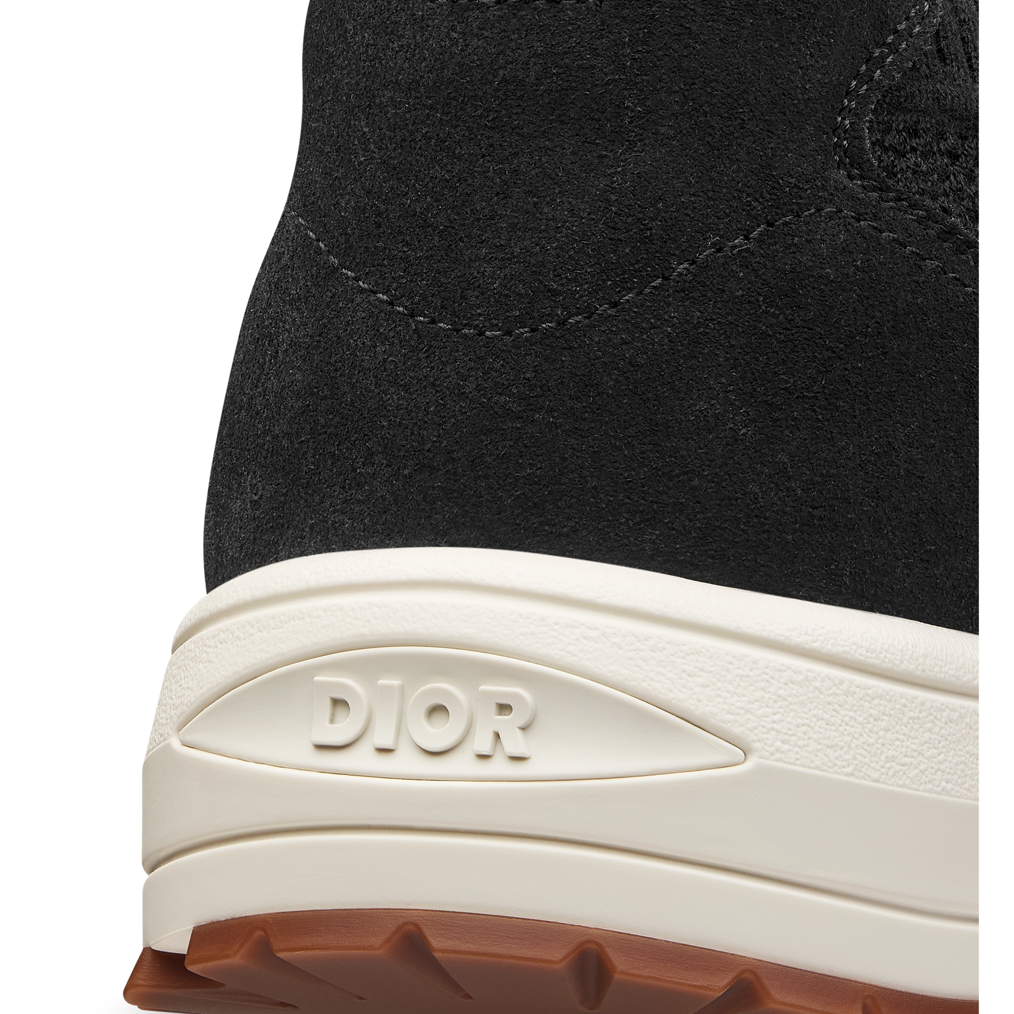 B80 Lounge Sneaker Black Cannage Cashmere, Wool and Silk Knit with Black Suede E09