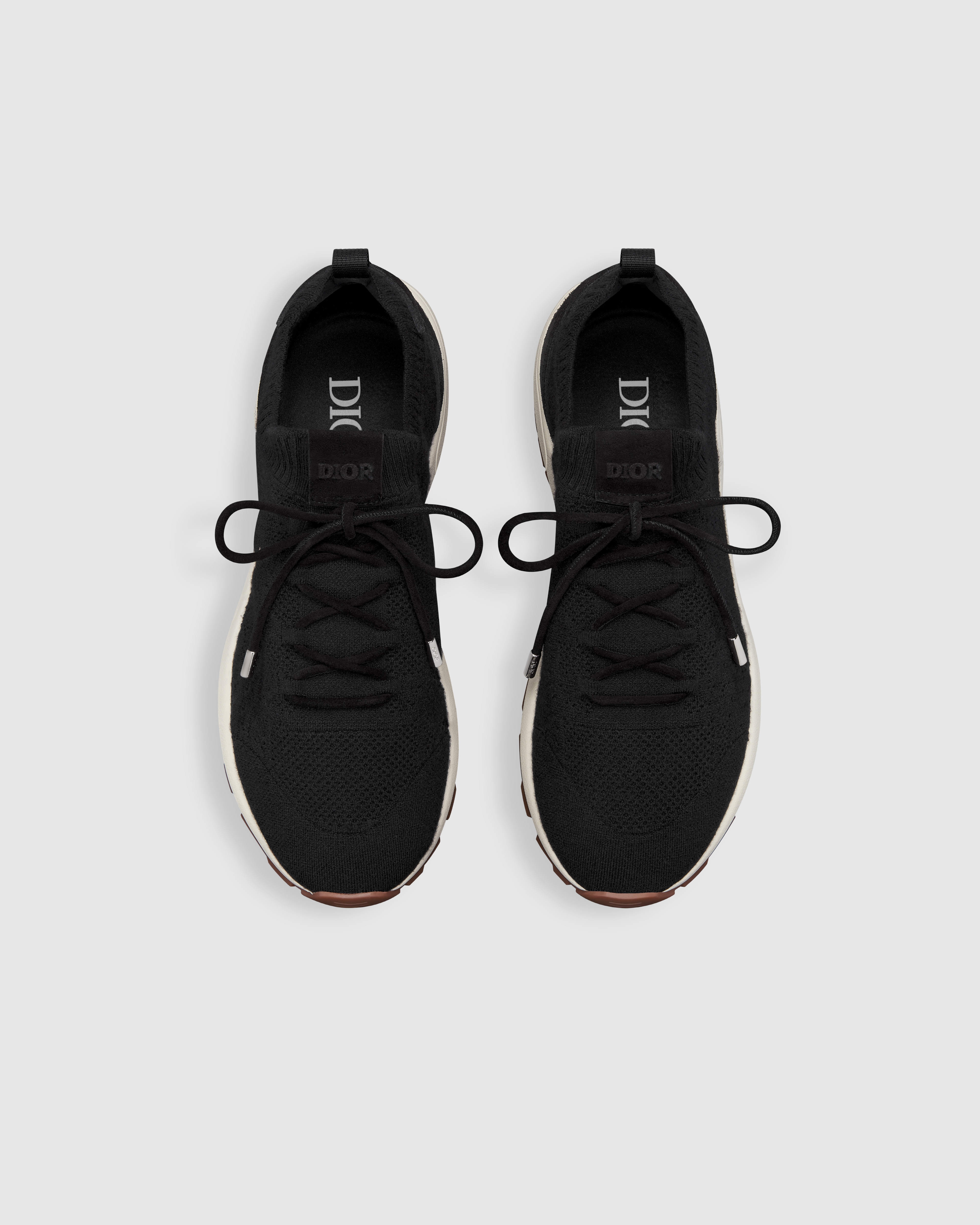 B80 Lounge Sneaker Black Cannage Cashmere, Wool and Silk Knit with Black Suede E06