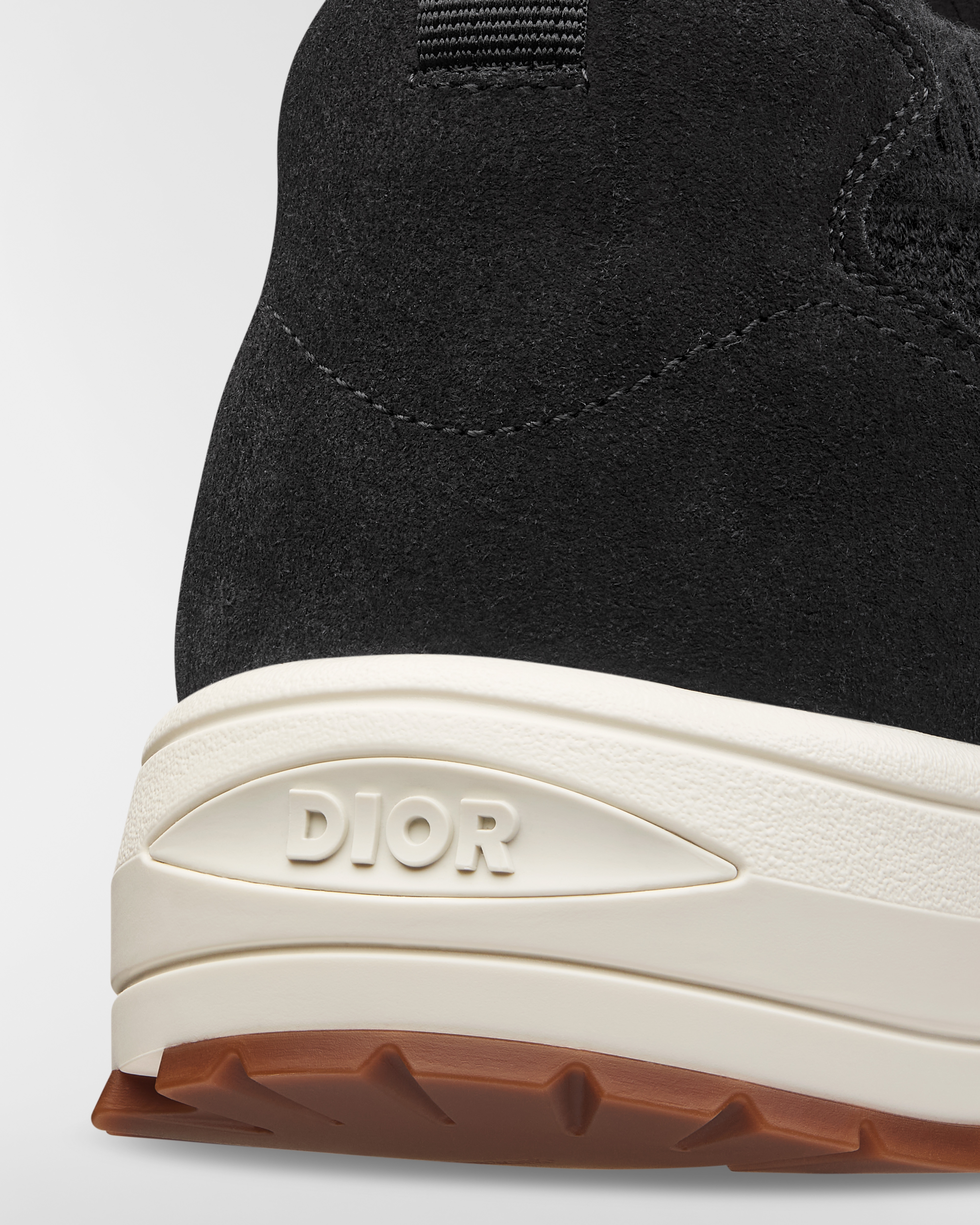 B80 Lounge Sneaker Cannage Kaschmir-, Woll- und Seidenstrick und Veloursleder in Schwarz E09