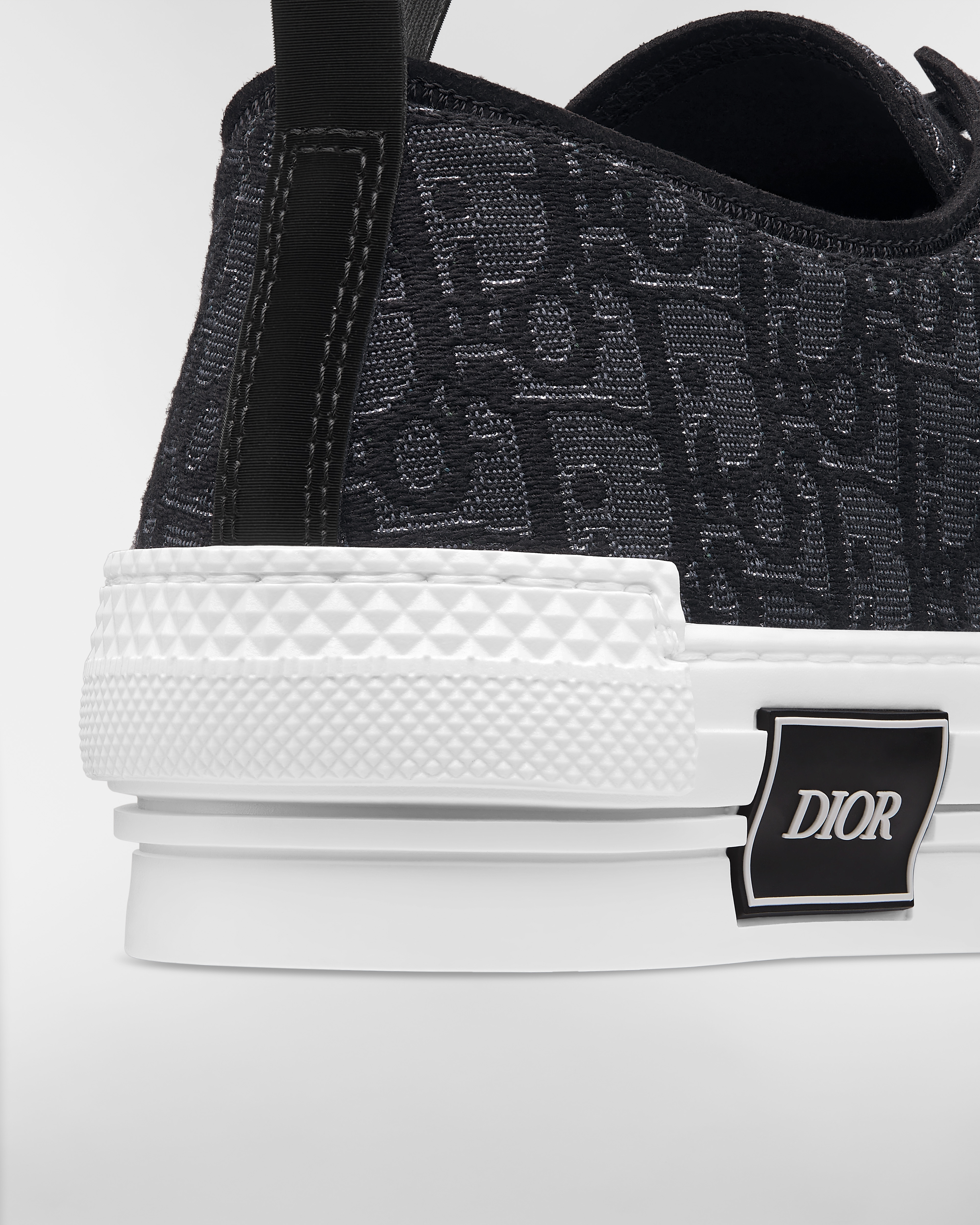 B23 League Low-Top Sneaker Silver-Tone Metallic Black Dior Oblique Jacquard E09