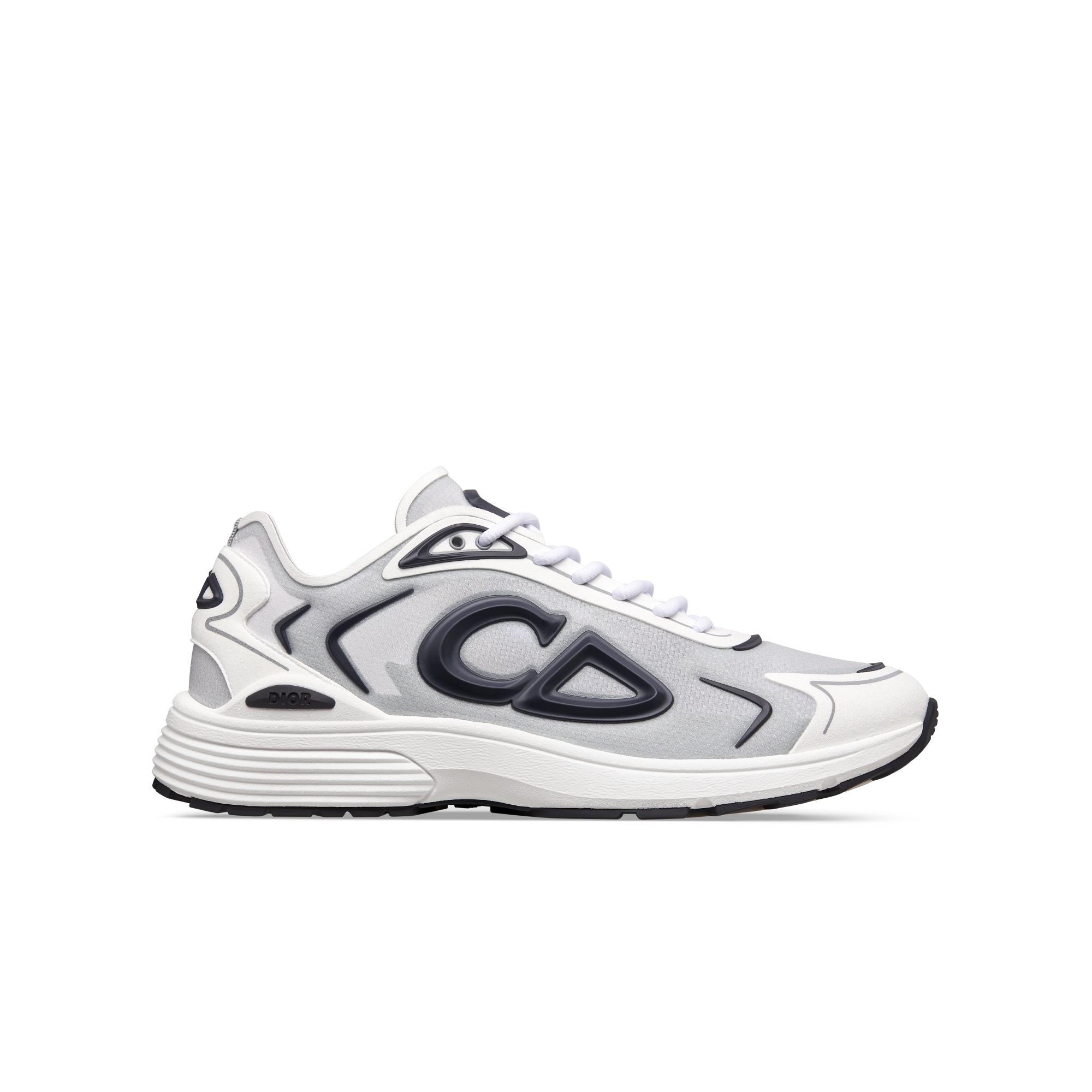 B30 Countdown Tech 스니커즈 화이트 반투명 N3O 나일론, 화이트 &amp; 그레이 테크니컬 패브릭, 네이비 블루 러버 E02